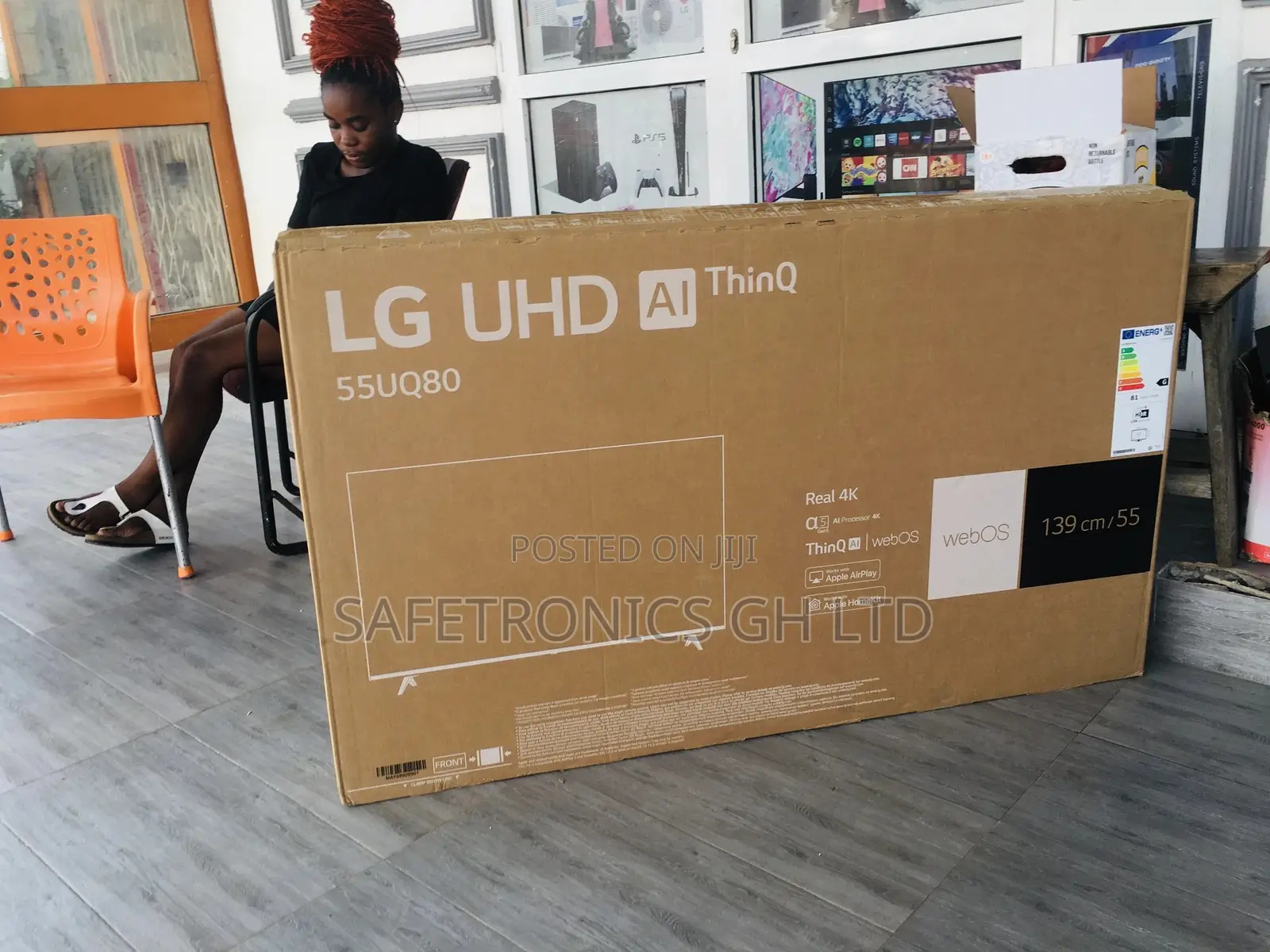 Original LG 55 Inches Glossy UQ80 LED UHD Tv