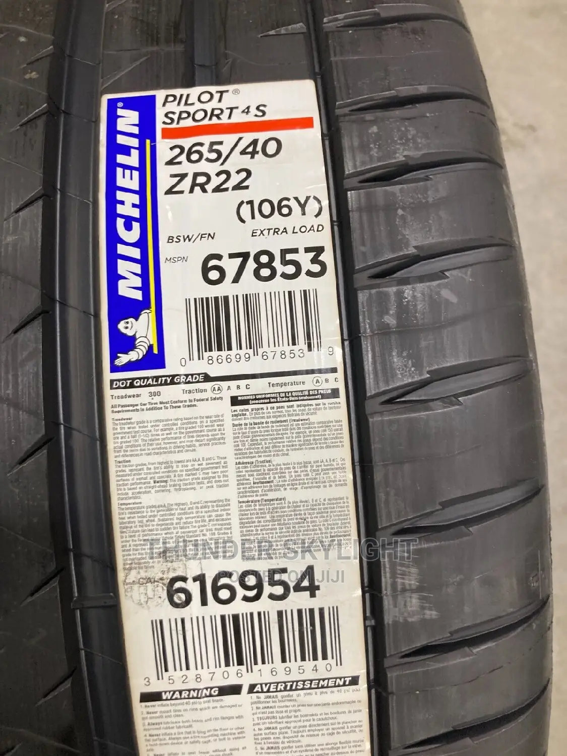 265/40r22 Michelin Range Rover All Season Tyre