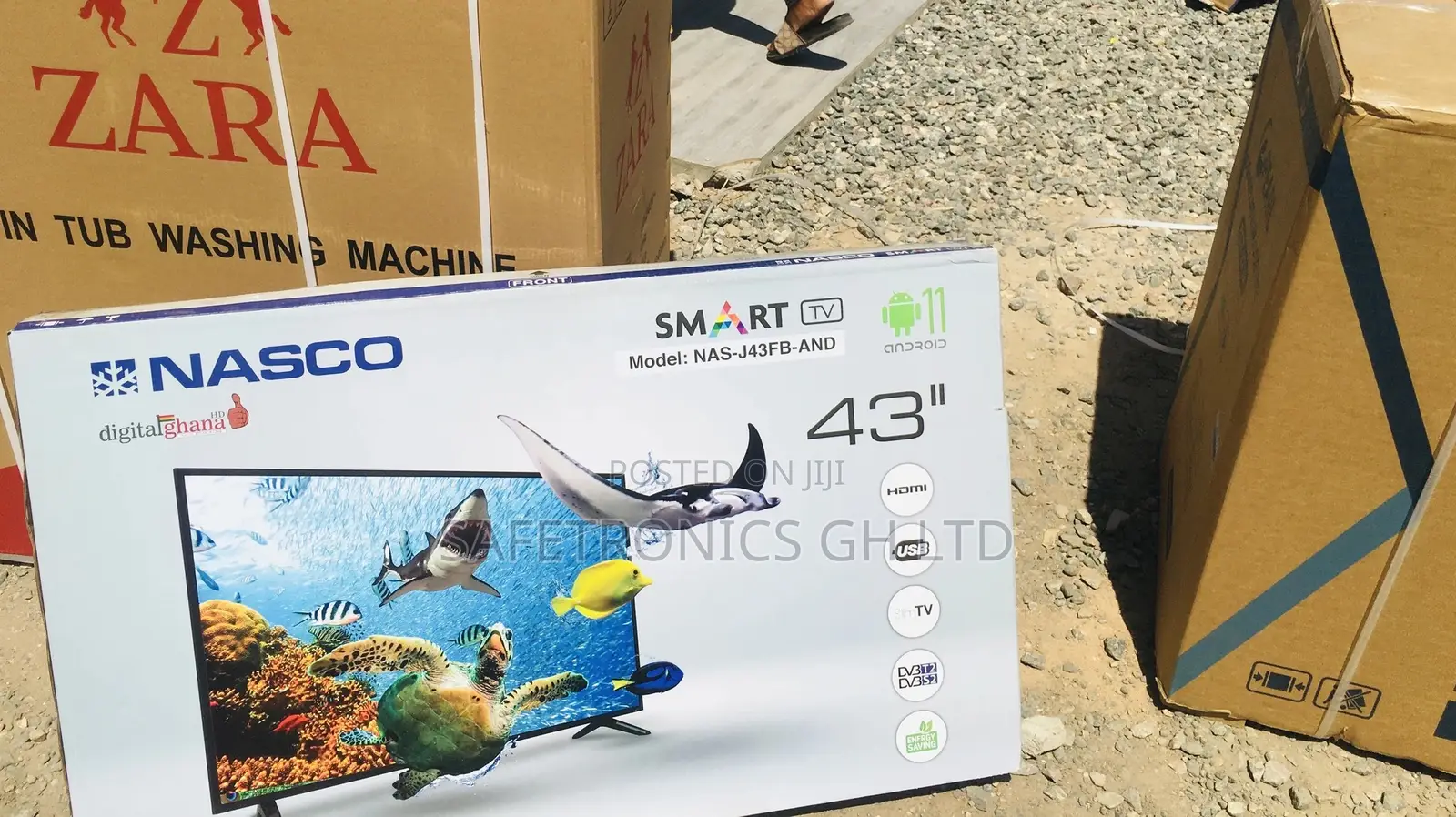 Glossy Led Smart Nasco 43 Inches Eco Friendly Tv