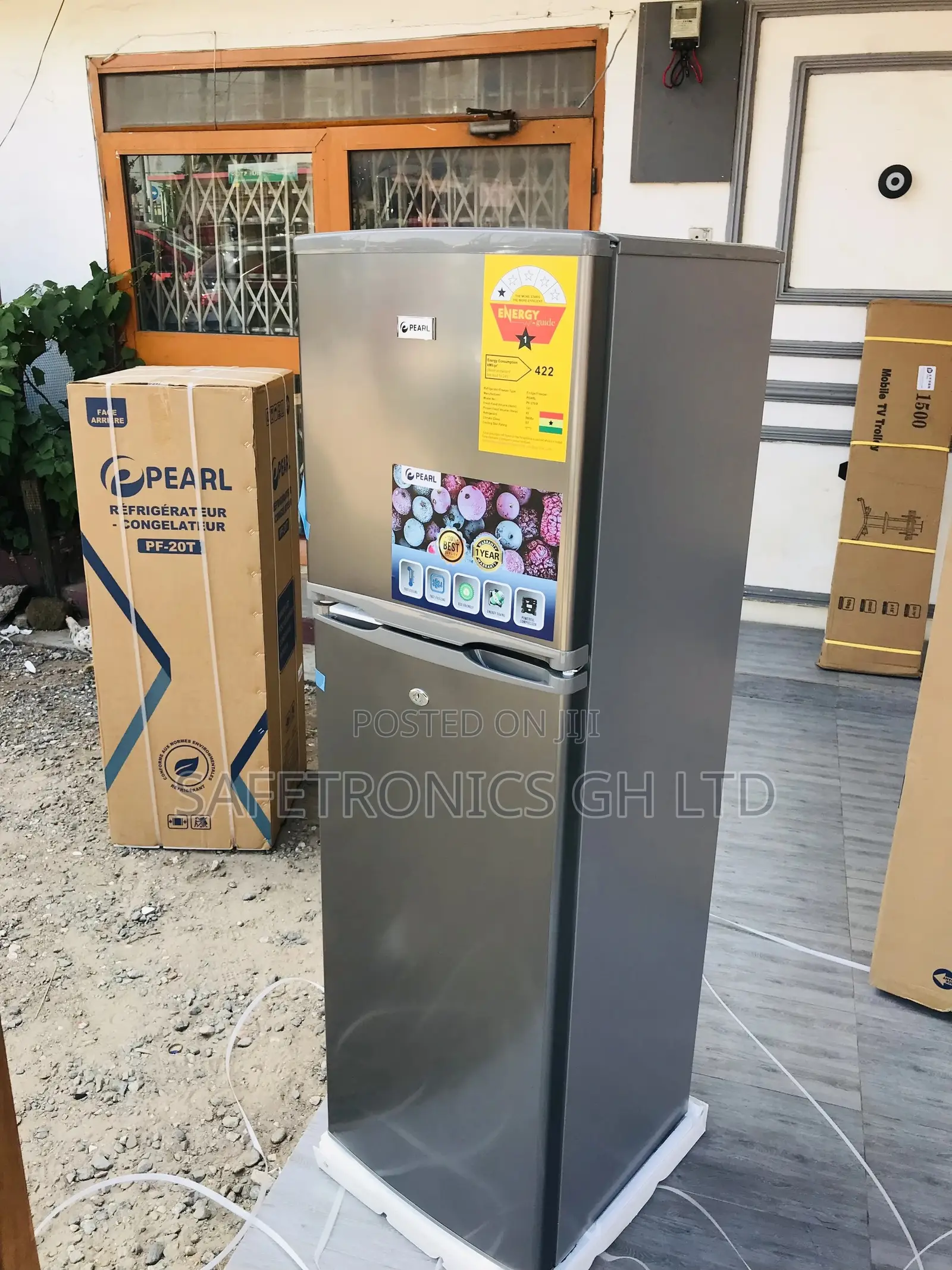 PF-270IX Doubledoor Refrigerator Pearl Topfreezer 