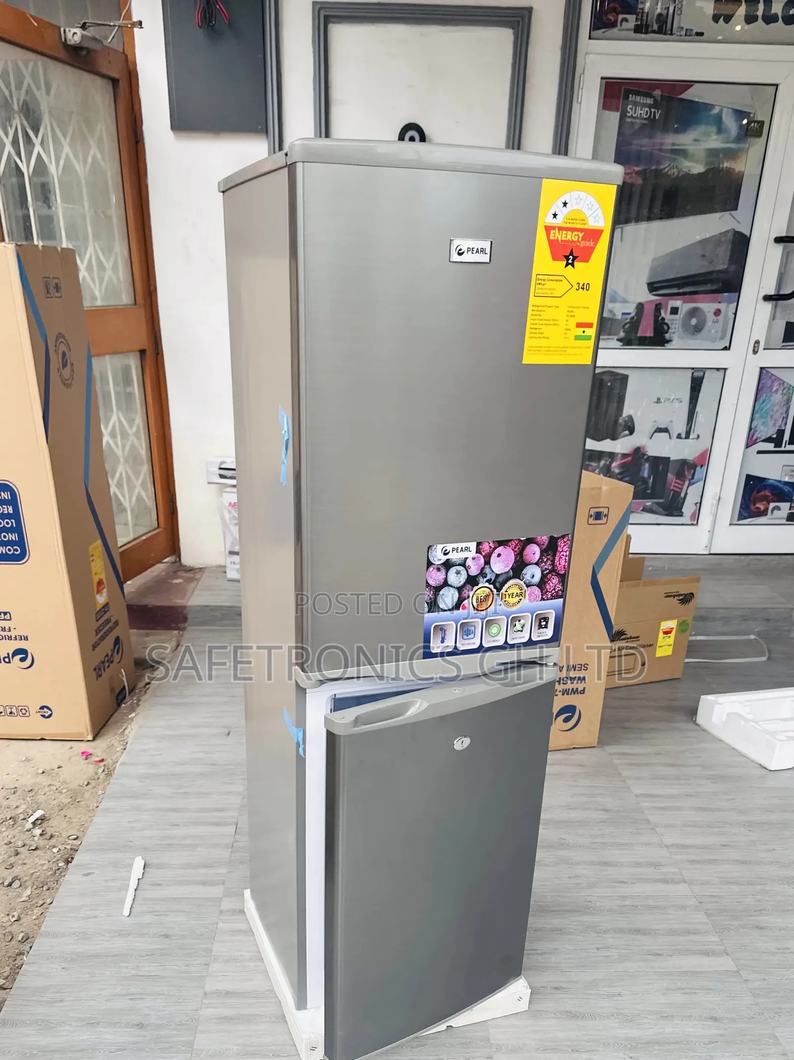 Doubledoor Bottomfreezer Fridge Pearl PF-228 212 Liters