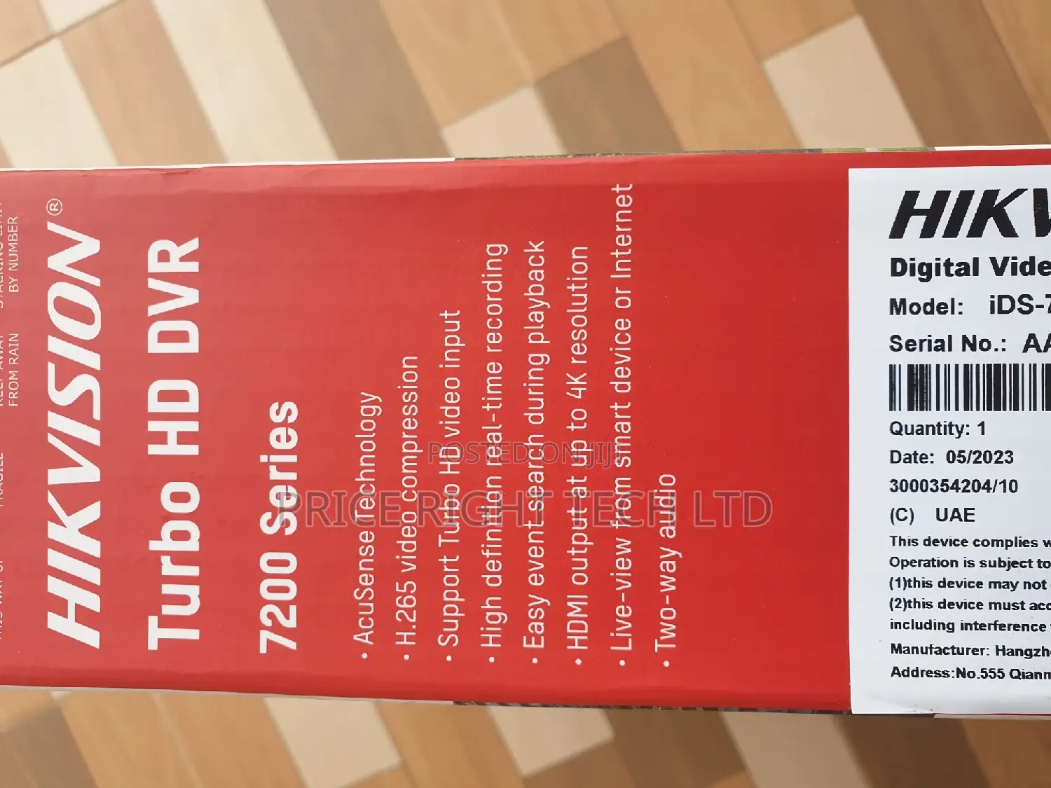 Hikvision DVR 8 Channel 4MP Ids-7208hqhi-M1/S