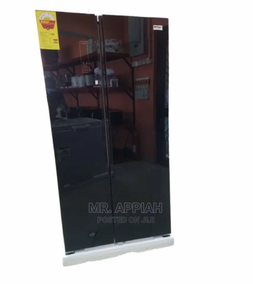 Original Pearl Side by Side Fridge(Black)PF-640bg,436l 