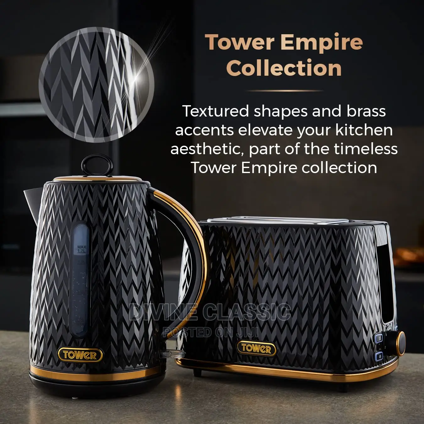 1.7lit Tower Kettle With Rapid Boil