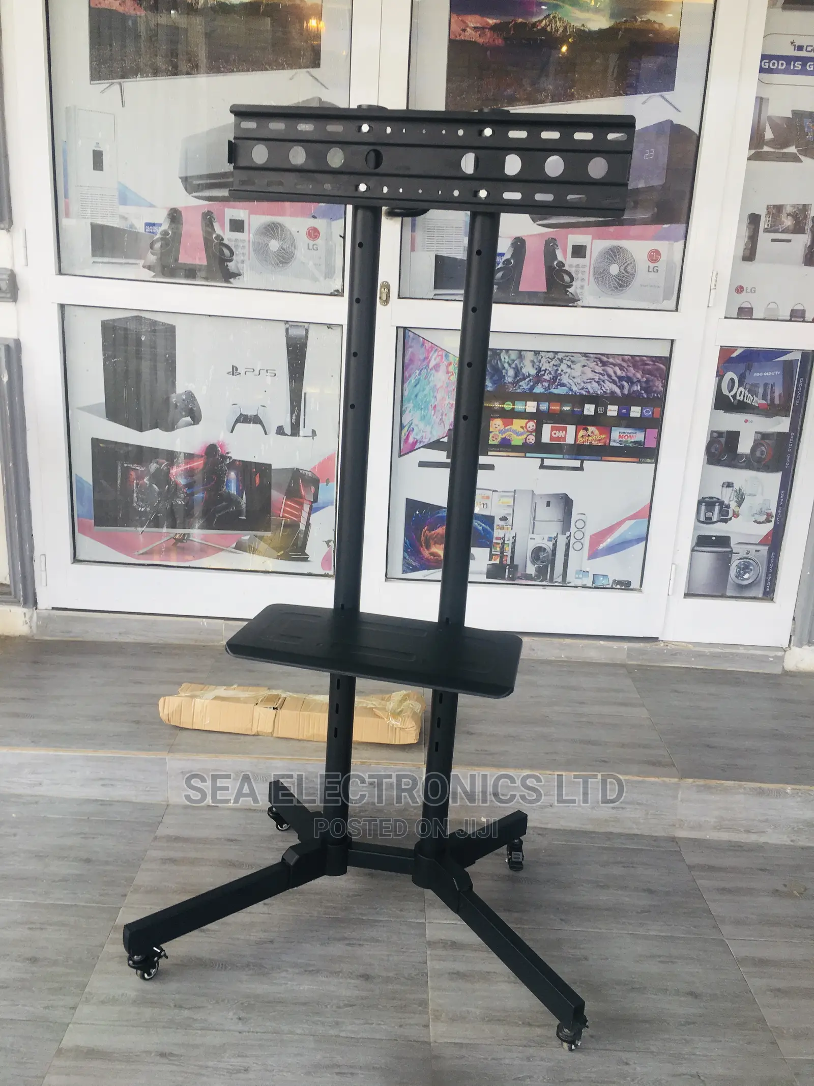 Mobile Tv Stand Trolley Wheels Available in Stock