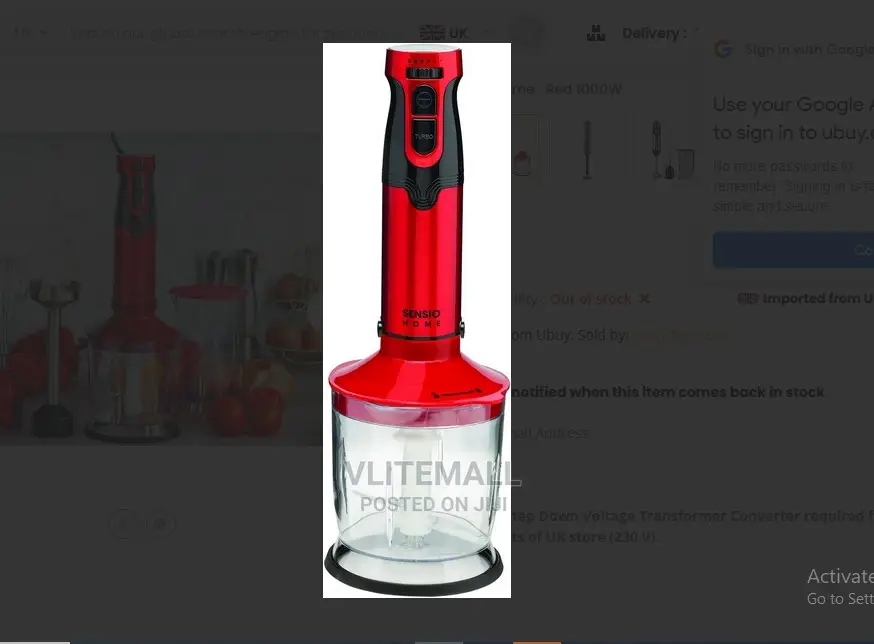Decakila Cordless Hand Blender- 4 in 1