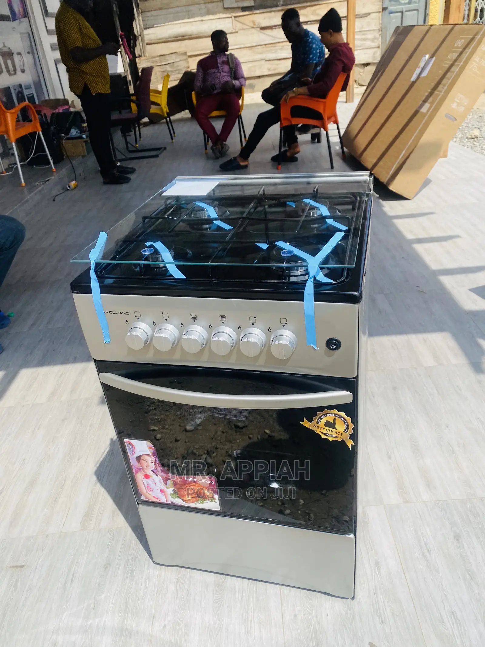 Long Lasting Volcano 50x50 Oven Grill 4 Gas Burner(Gray)