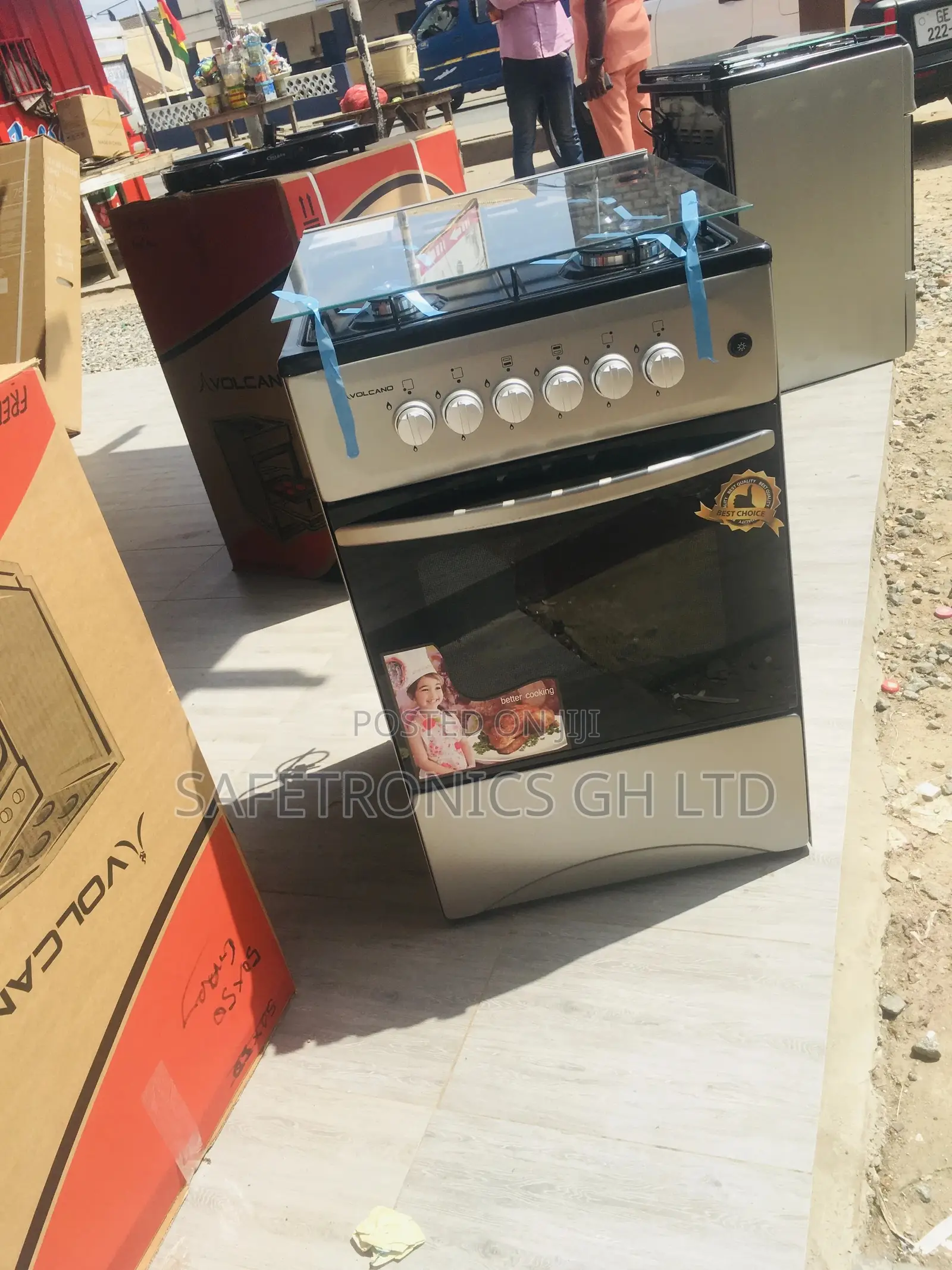Ferre Gray 4 Gas Burner Cooker Oven Grill 50x55