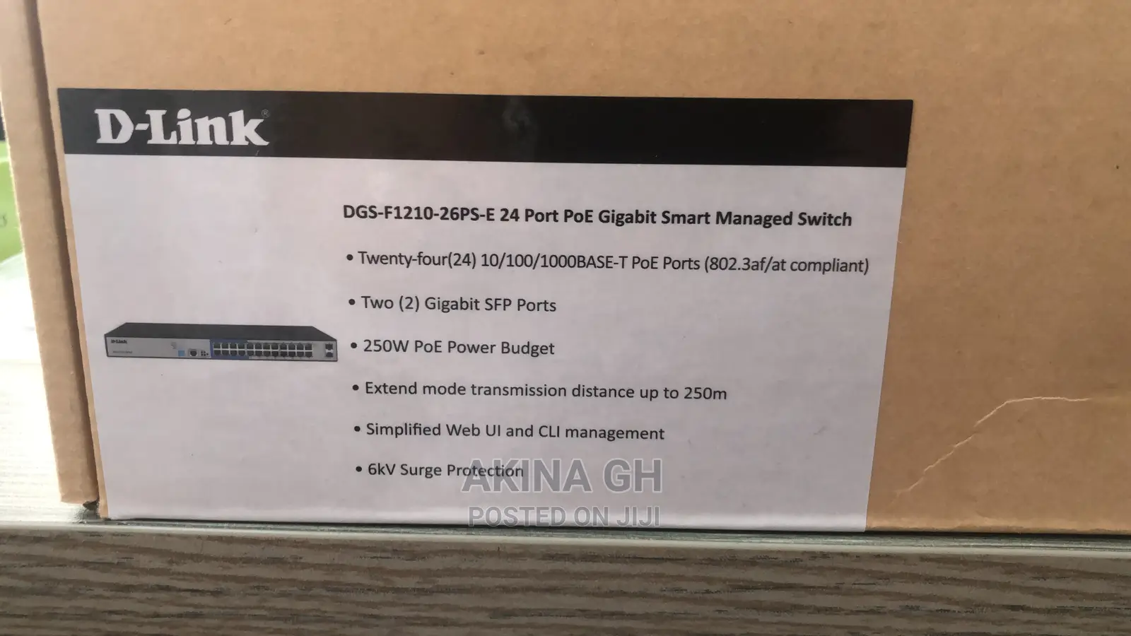 D-Link 24 Port Poe Gigabit Managed Switch DGS-F1210-26p