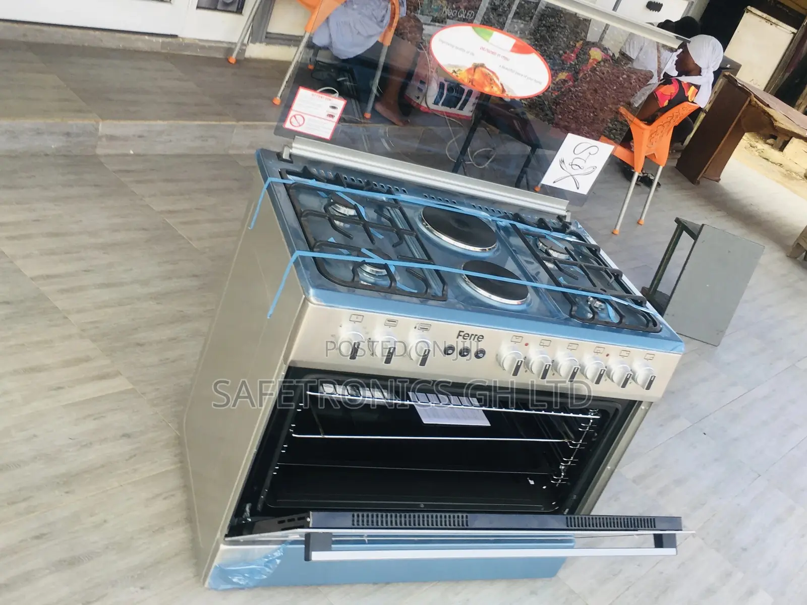 4 Gas 2 Electric Ferre 60x90 Oven With Grill Cooker