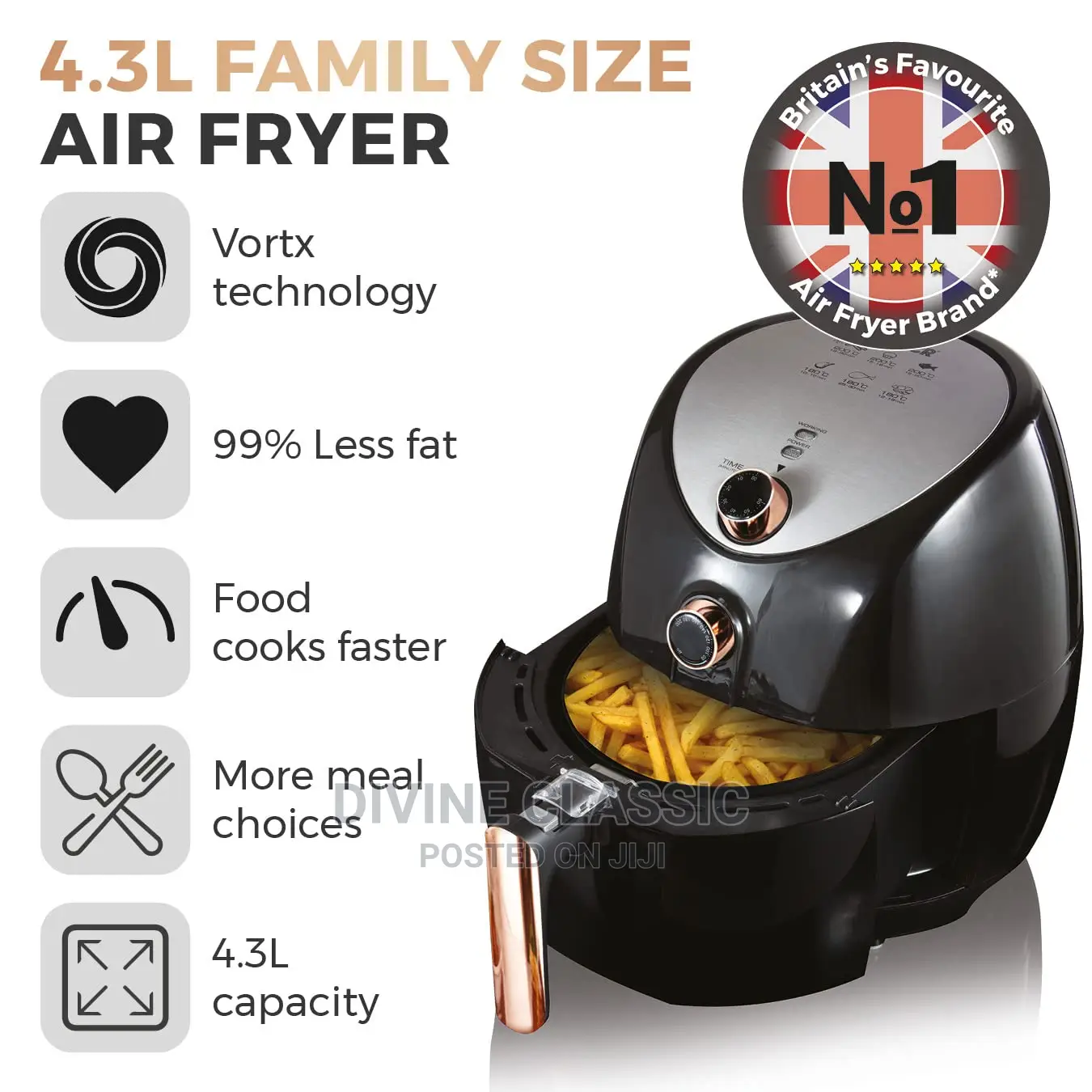 4.3lit Tower Vortx Air Fryer