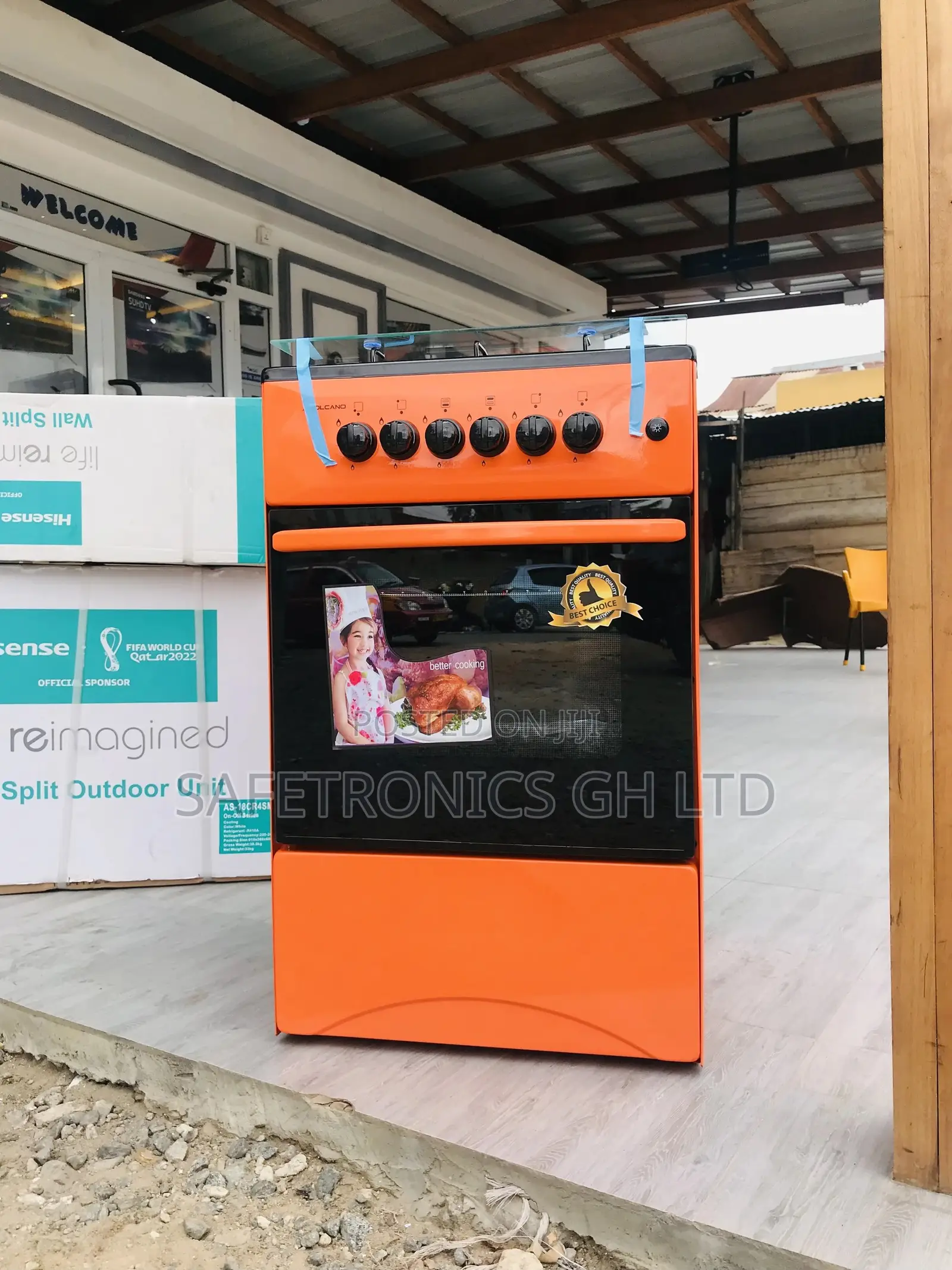 Grab Quality 4 Gas Burner Volcano Oven With Grill 50x50