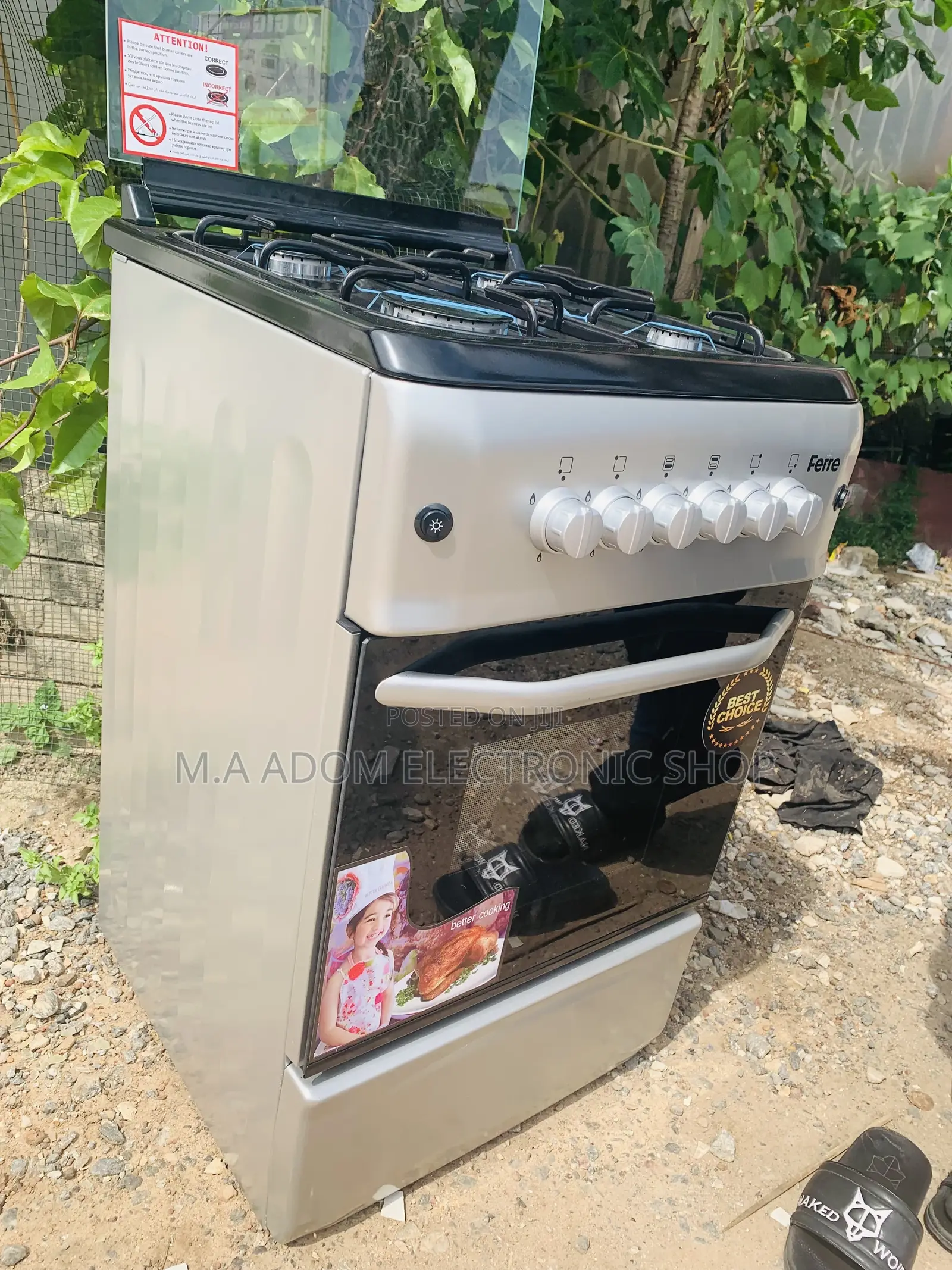 Turkish Made Volcano 4B 50x55 Gas Cooker With Oven