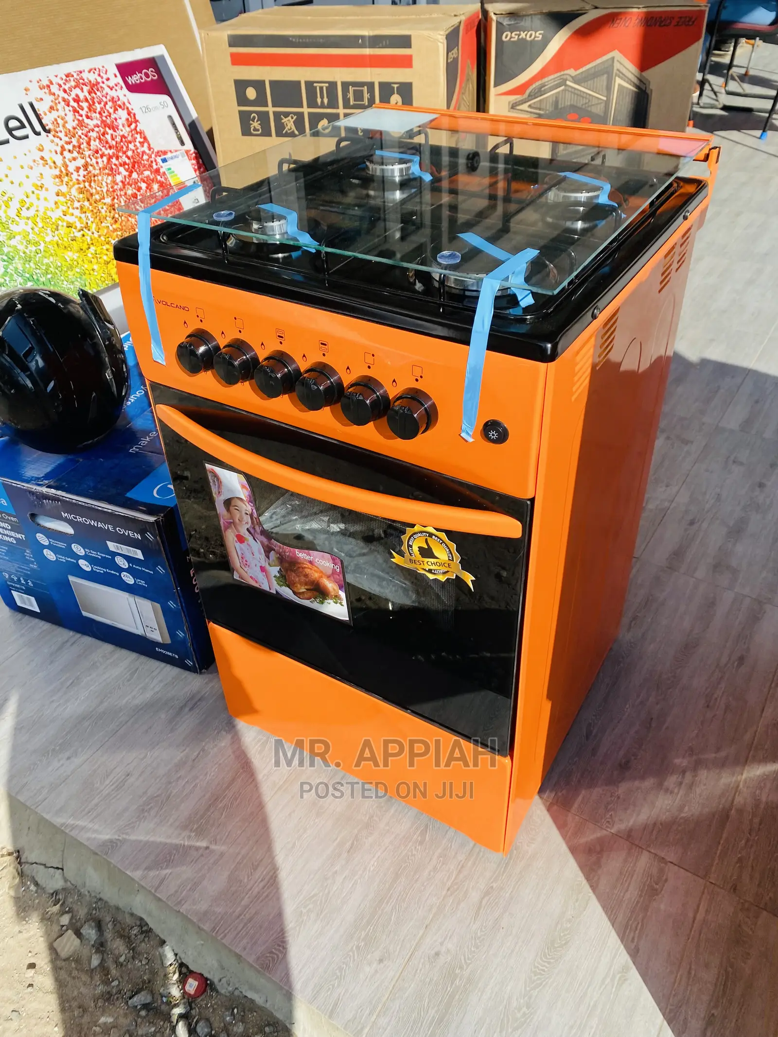 Get Massive Discount for Volcano 50x50 Orange 4 Gas Burner.