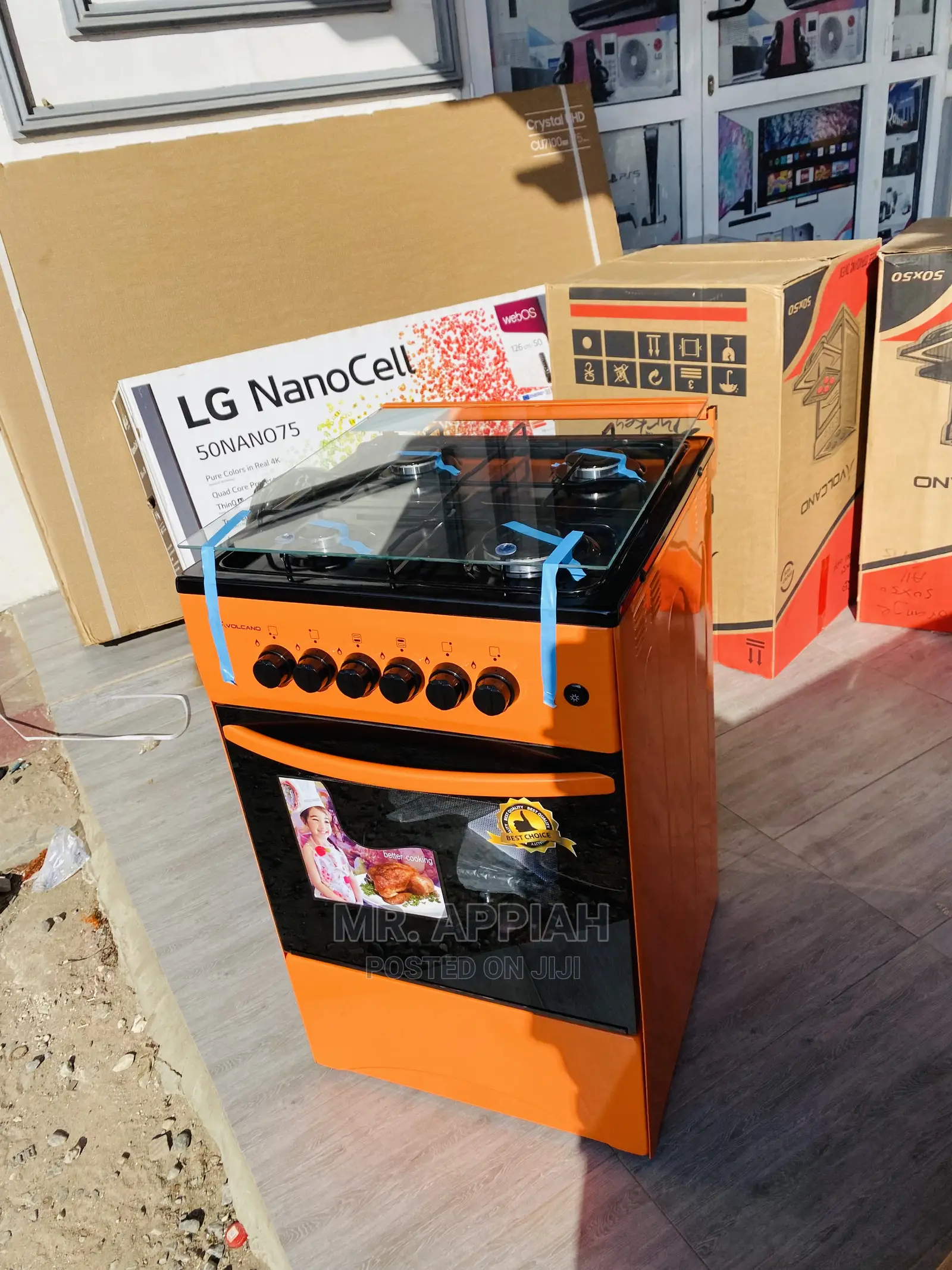 Fast CookingVolcano 50x50 Oven Grill 4gas Cooker(Orange)
