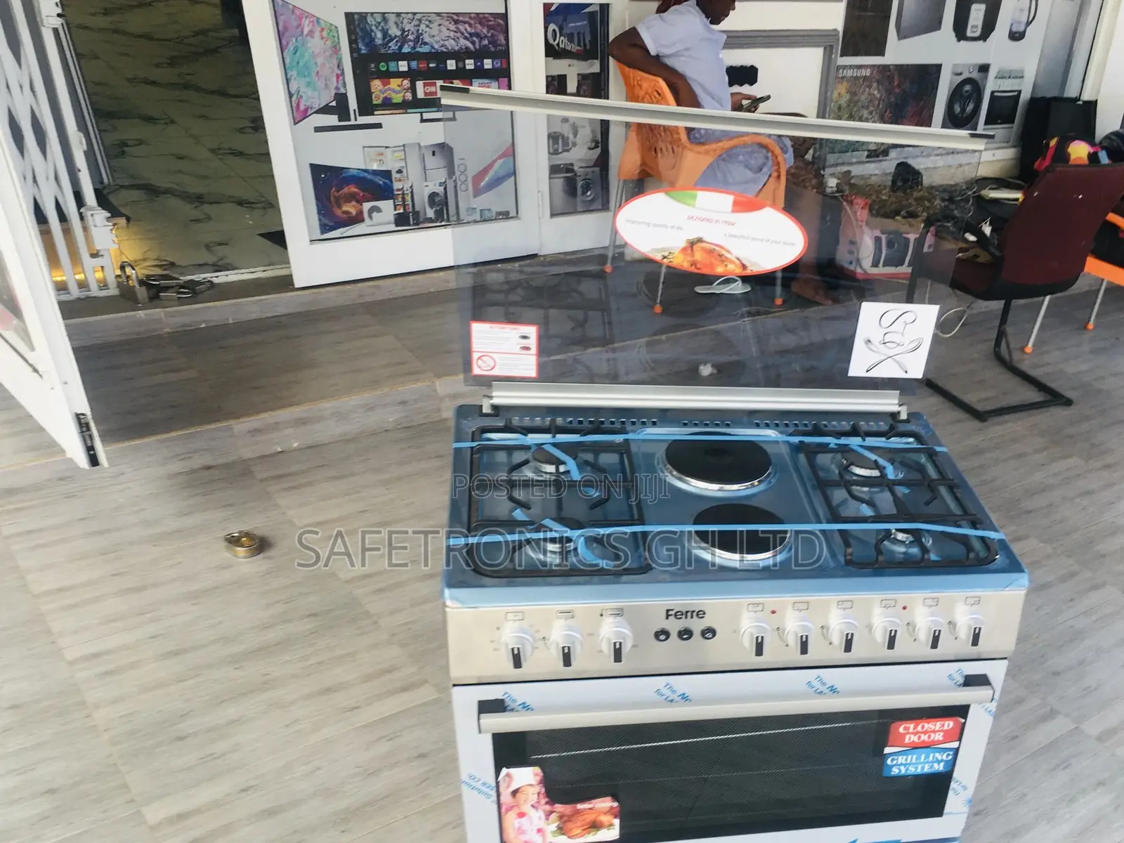 Text for Ferre 60x90 Oven With Grill  4 Gas 2 Electric