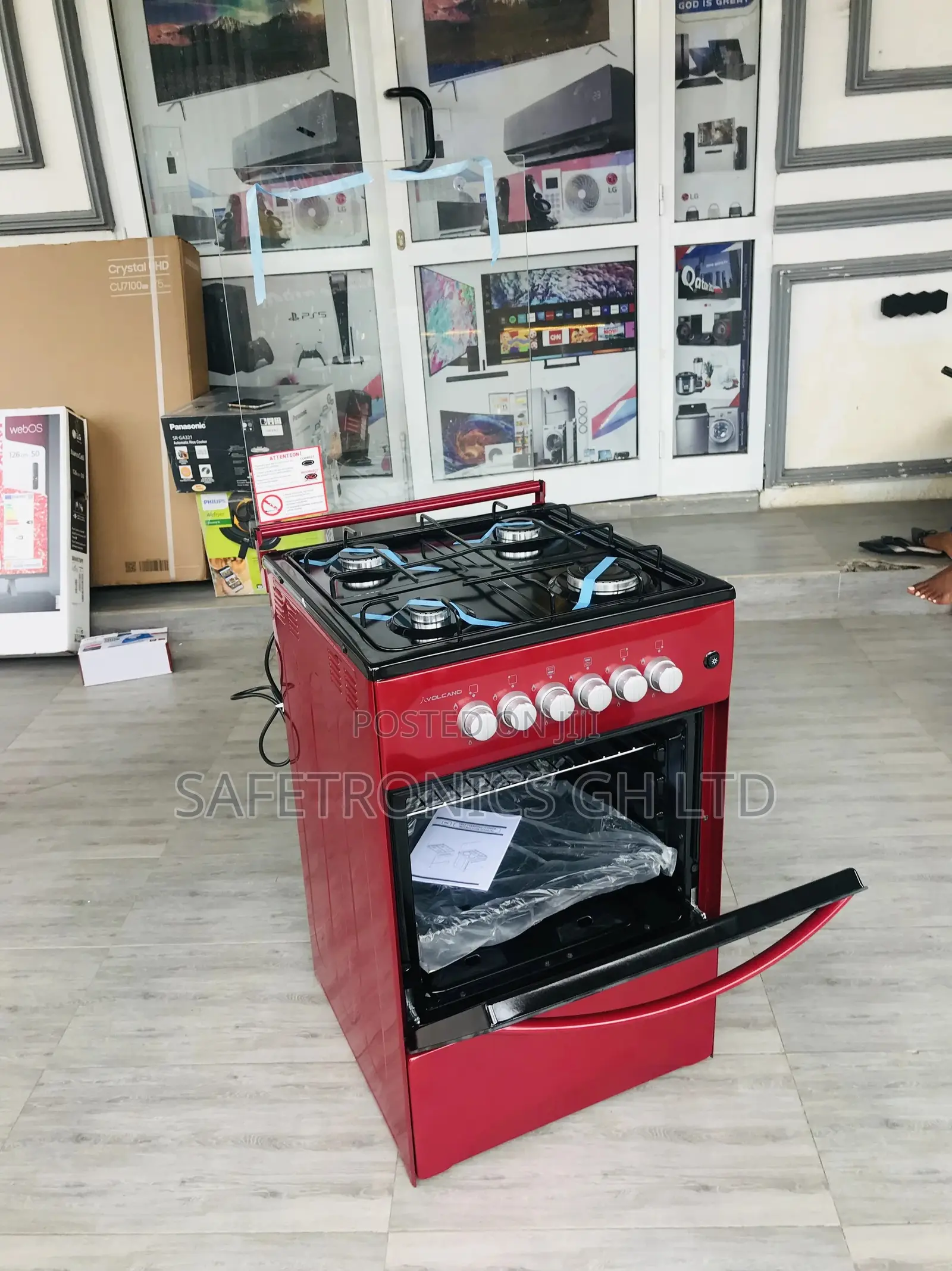 Classic 4 Burner Gas Oven With Grill Volcano 50x50 Oven With