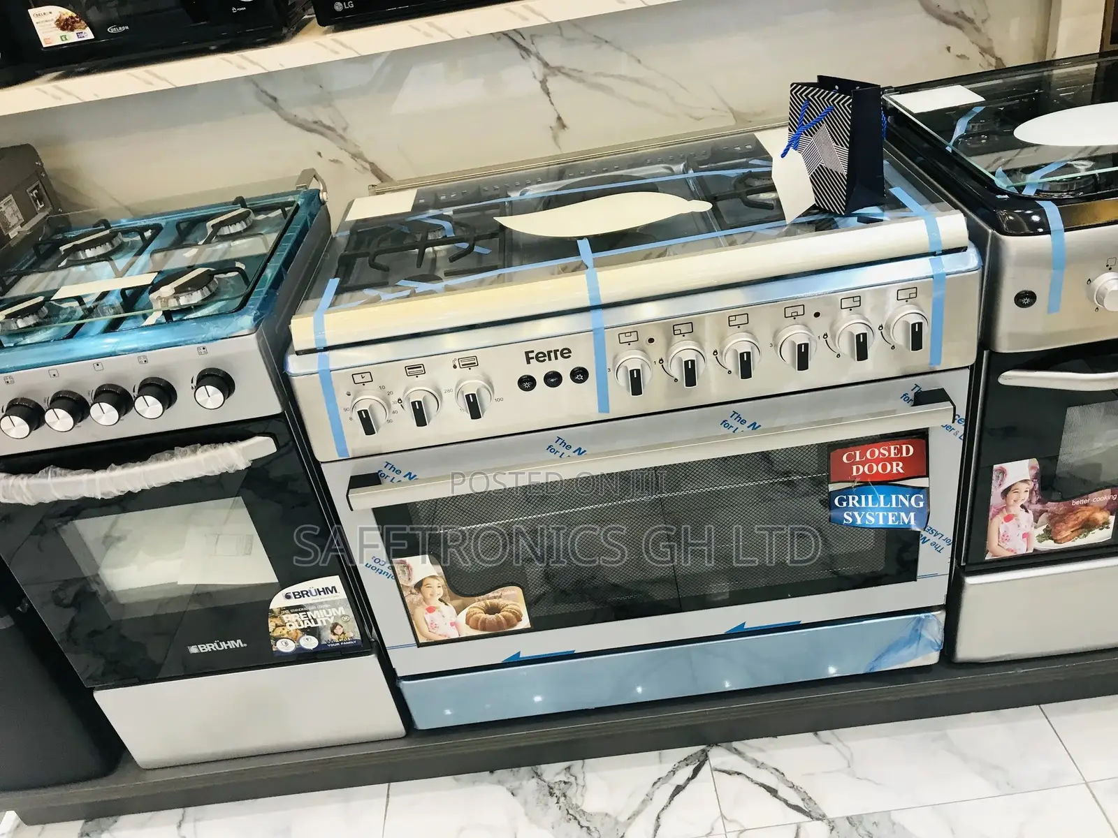 4 Gas 2 Electric Unique Oven With Grill 60x90 Gas Cooker