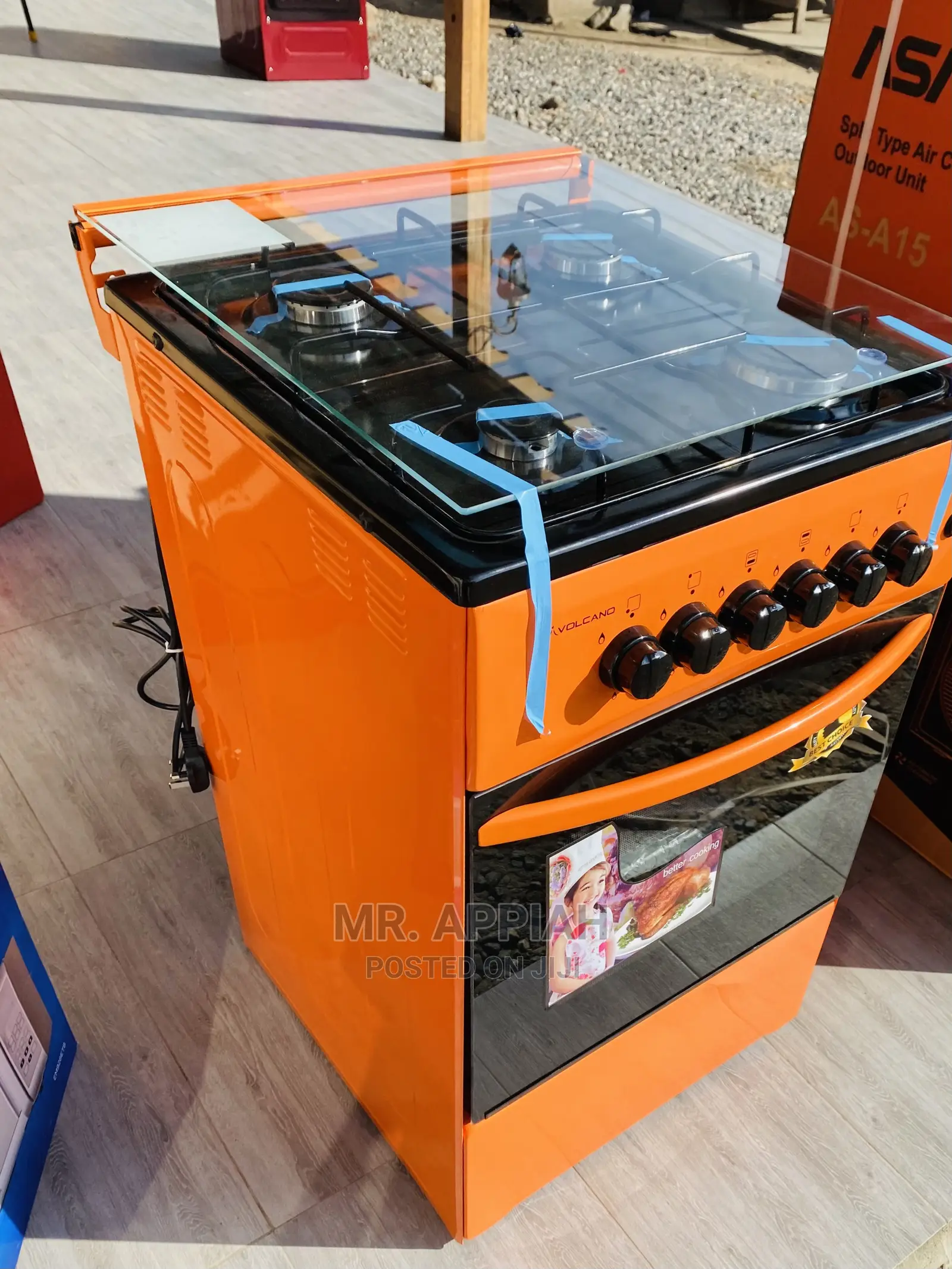 Original(Orange) 50x50 Oven and Grill 4 Gas  Cooker 
