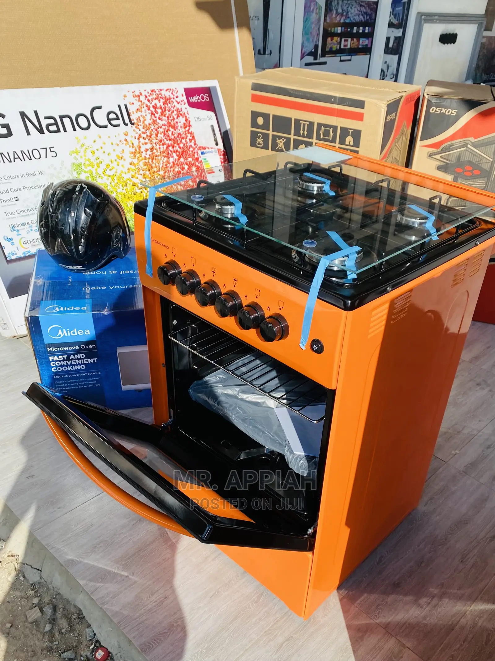 Call  or Text Us for Volcano 50x50 4gas Burner,Orange Color