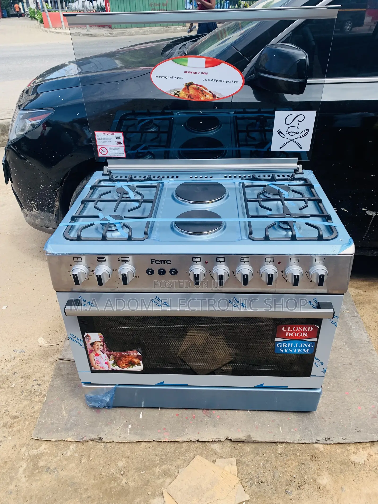 Loved Ferre 60x60cm 4-B 2electric Gas Cooker With Oven