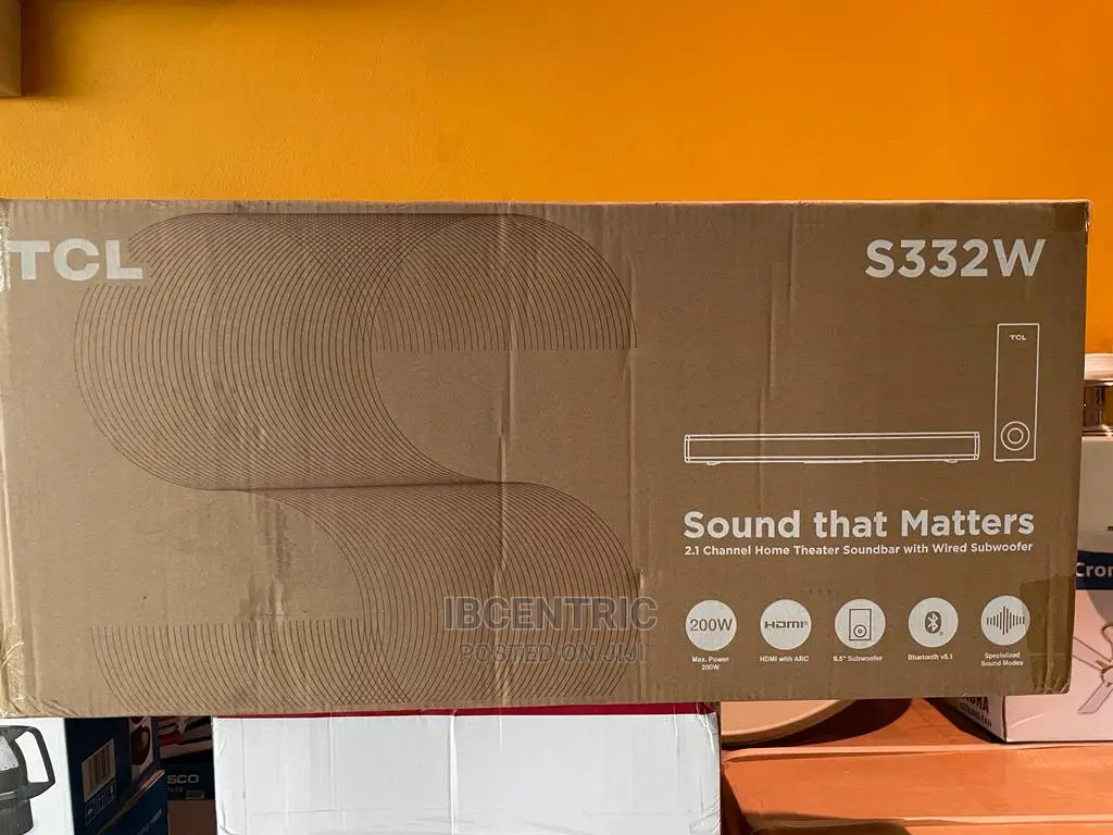 TCL 2.1ch Home Theater Soundbar With Wired Subwoofer