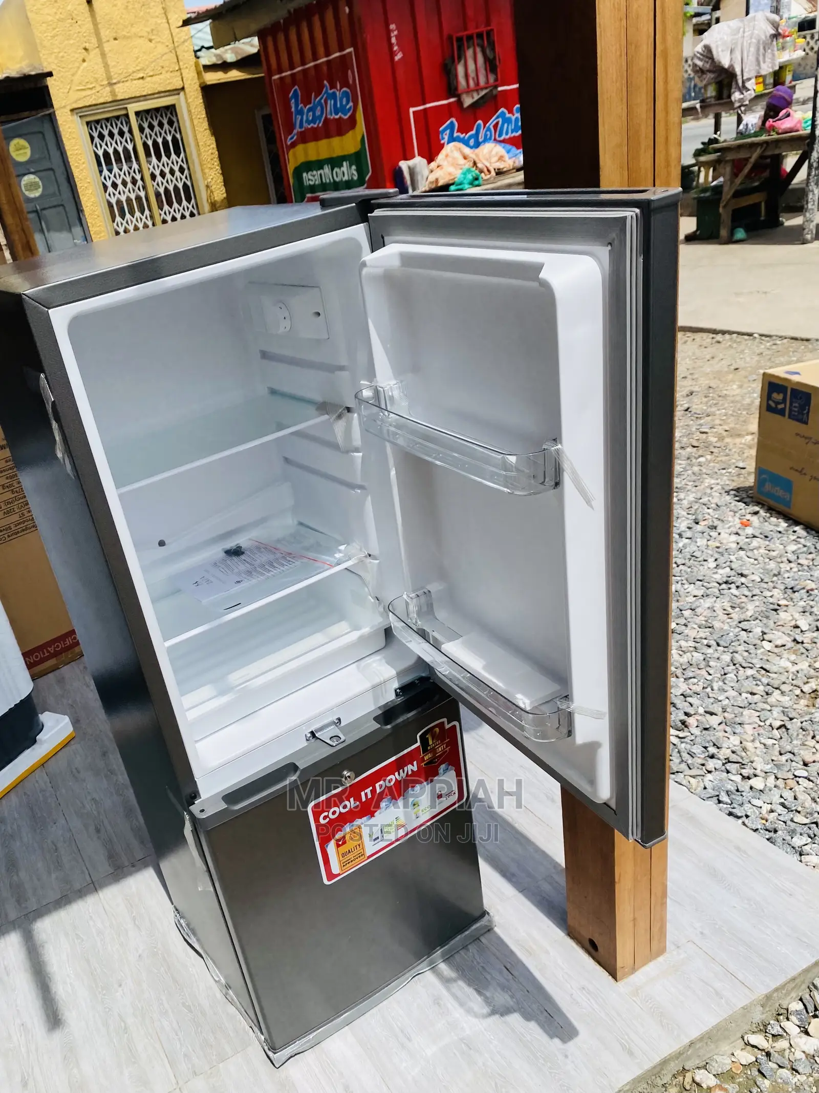 Sleek Design Zara 180BF Fridge(Dark Gray) 