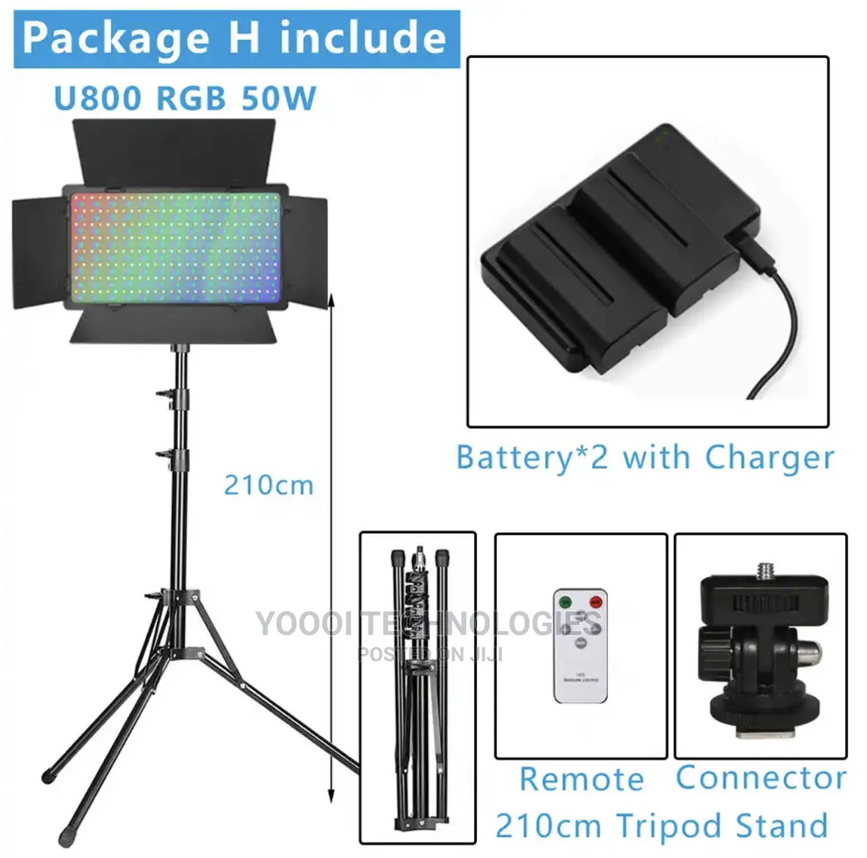 50w U800 RGB Light With Battery,Charger Stand