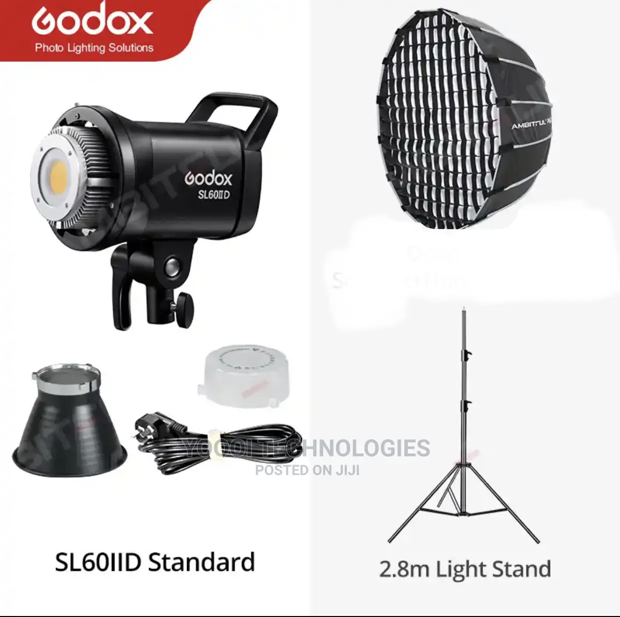 Godox Sl60iid With 90cm Softbox + Grid And Stand