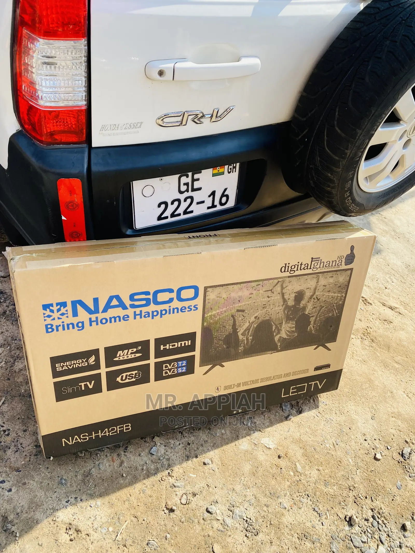 High Efficient 42 Inch Nasco(Black Color) Satelite LED Tv.