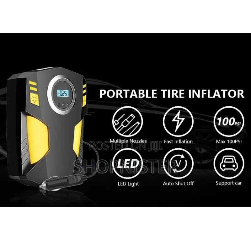 Auto Car Air Pump Digital Inflator Tire Pressure Tester