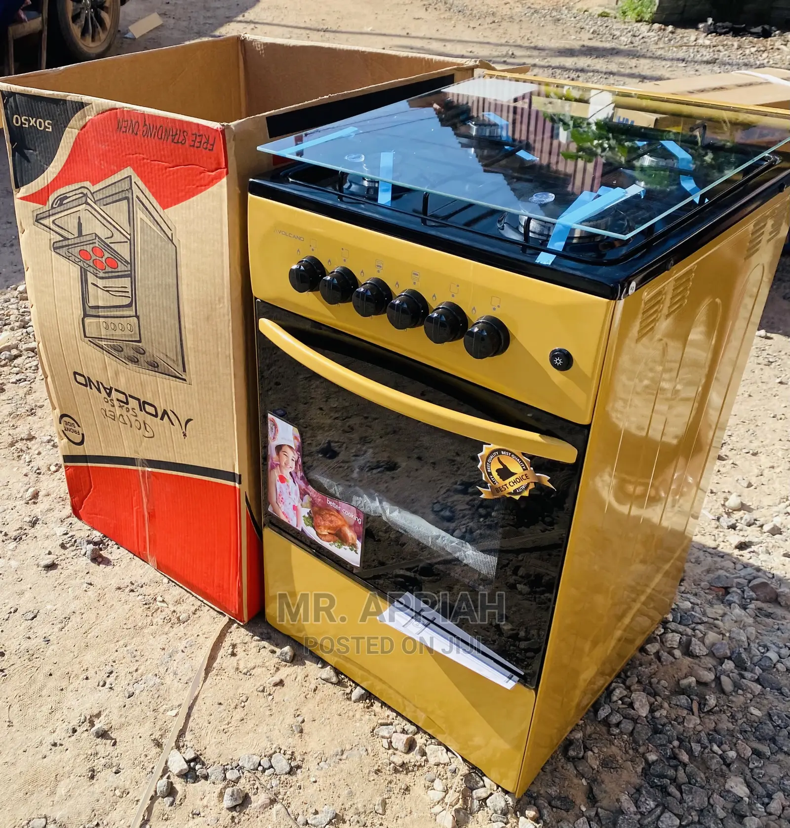 (Yellow)Hit Us Up for Volcano Oven and Grill Gas Cooker.