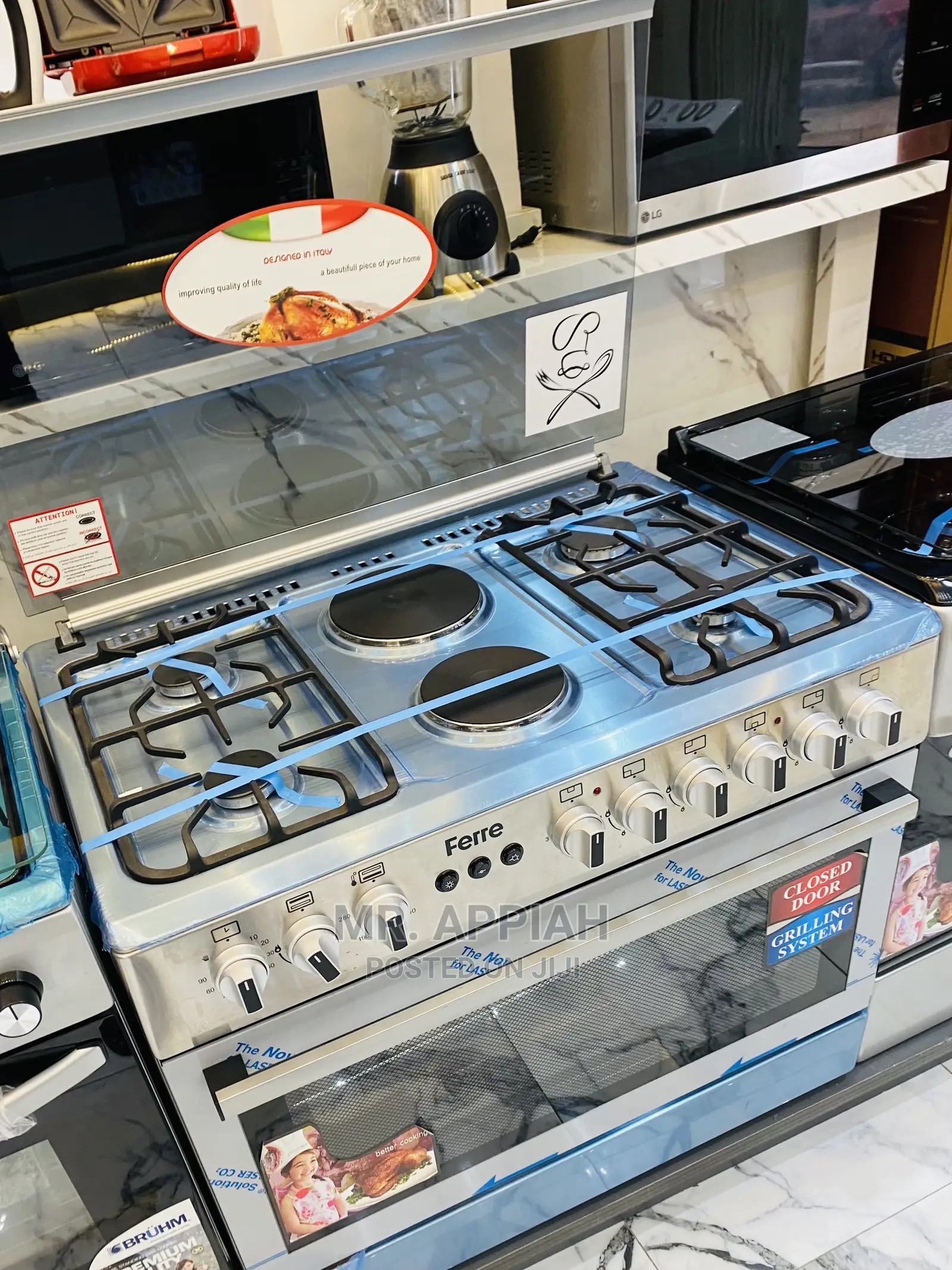 Contact Us for Volcano 60*90cm 4 Gas + 2 Electric Cooker