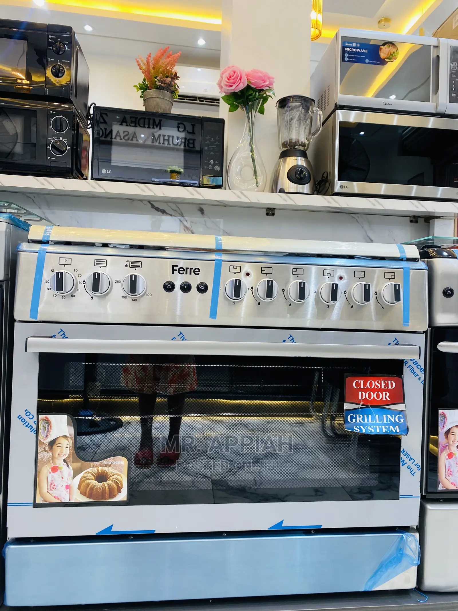 Brand  New 60*90 6 Gas Burner With Oven With Inbuilt Light