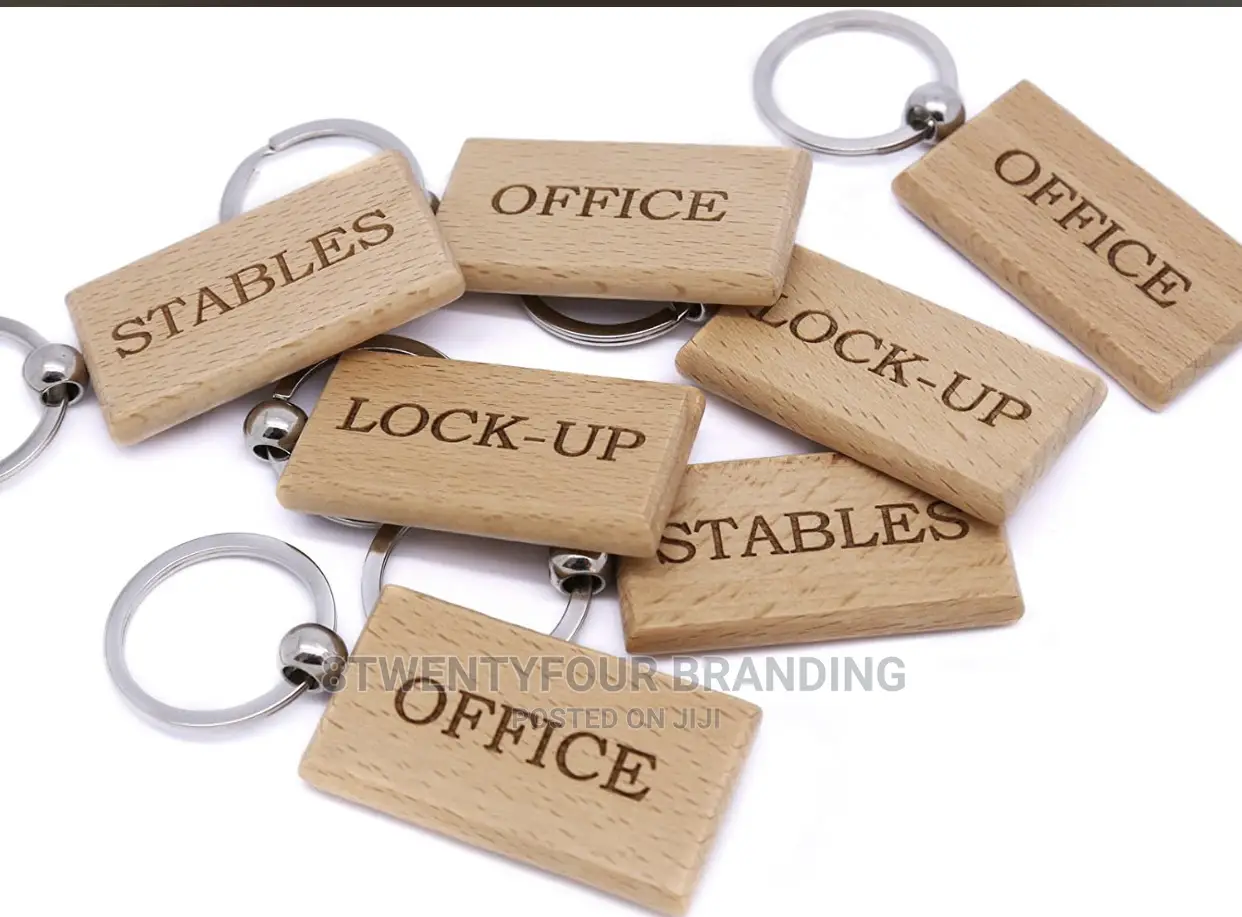 Wooden Keyholders (No Branding) MOQ: 100pcs