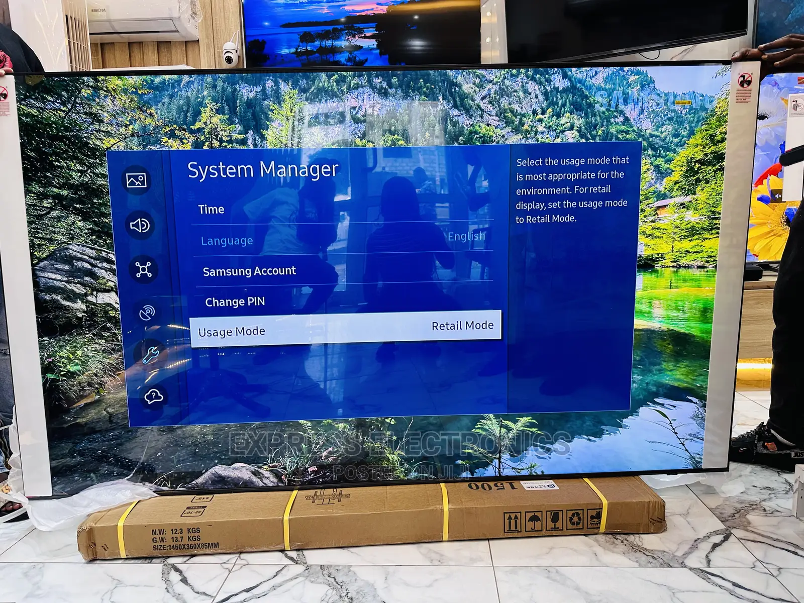 Stylish Design Sleek Slim Samsung UHD Smart 85”Bu8000 Tv