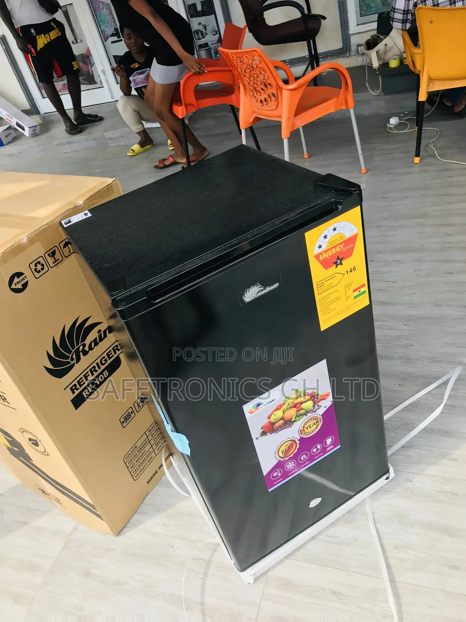 Topfreezer Singledoor Tabletop RF-108 Fridge Rainbow