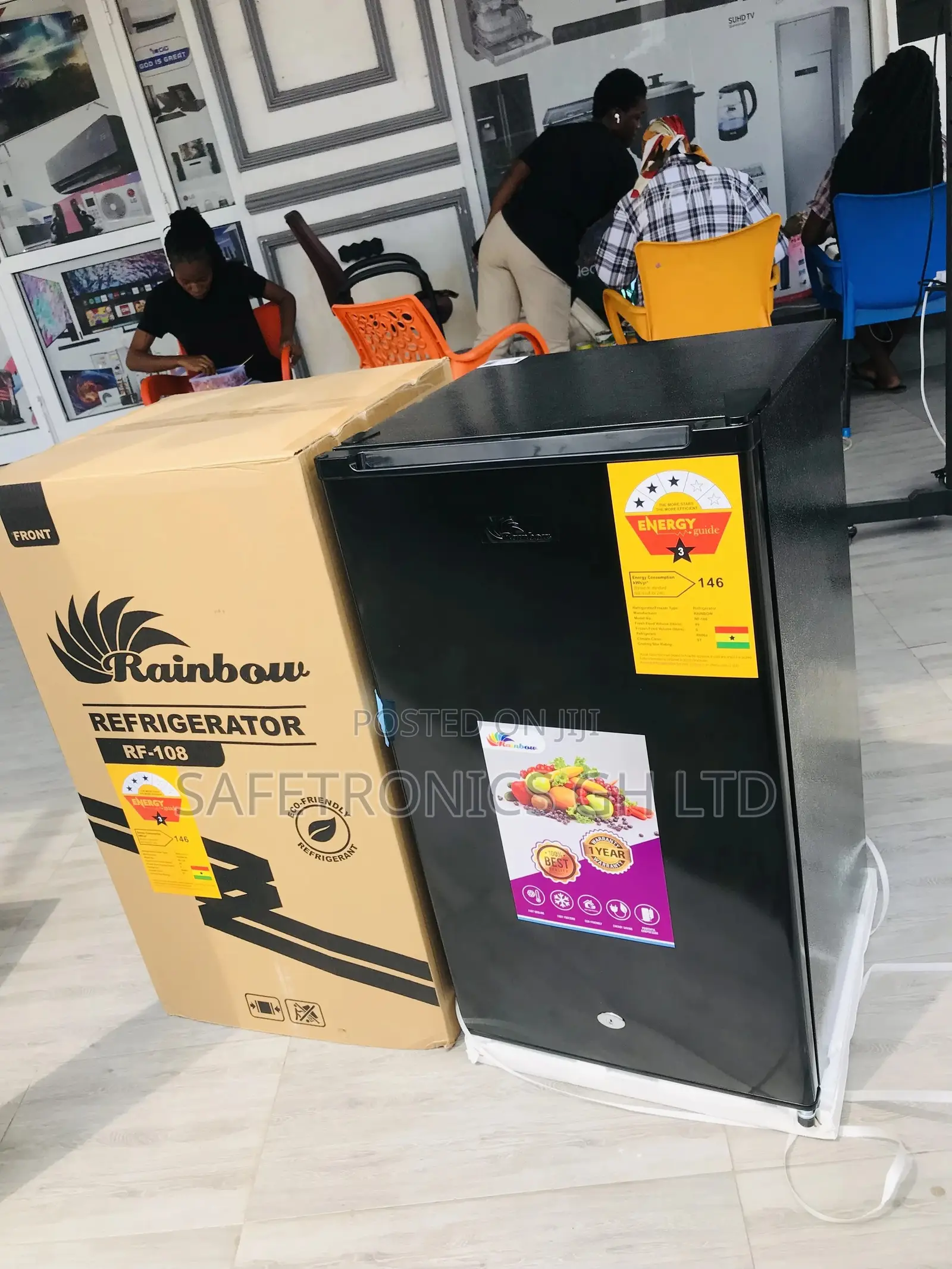 Efficiency Topfreezer Tabletop Fridge Rainbow RF-108
