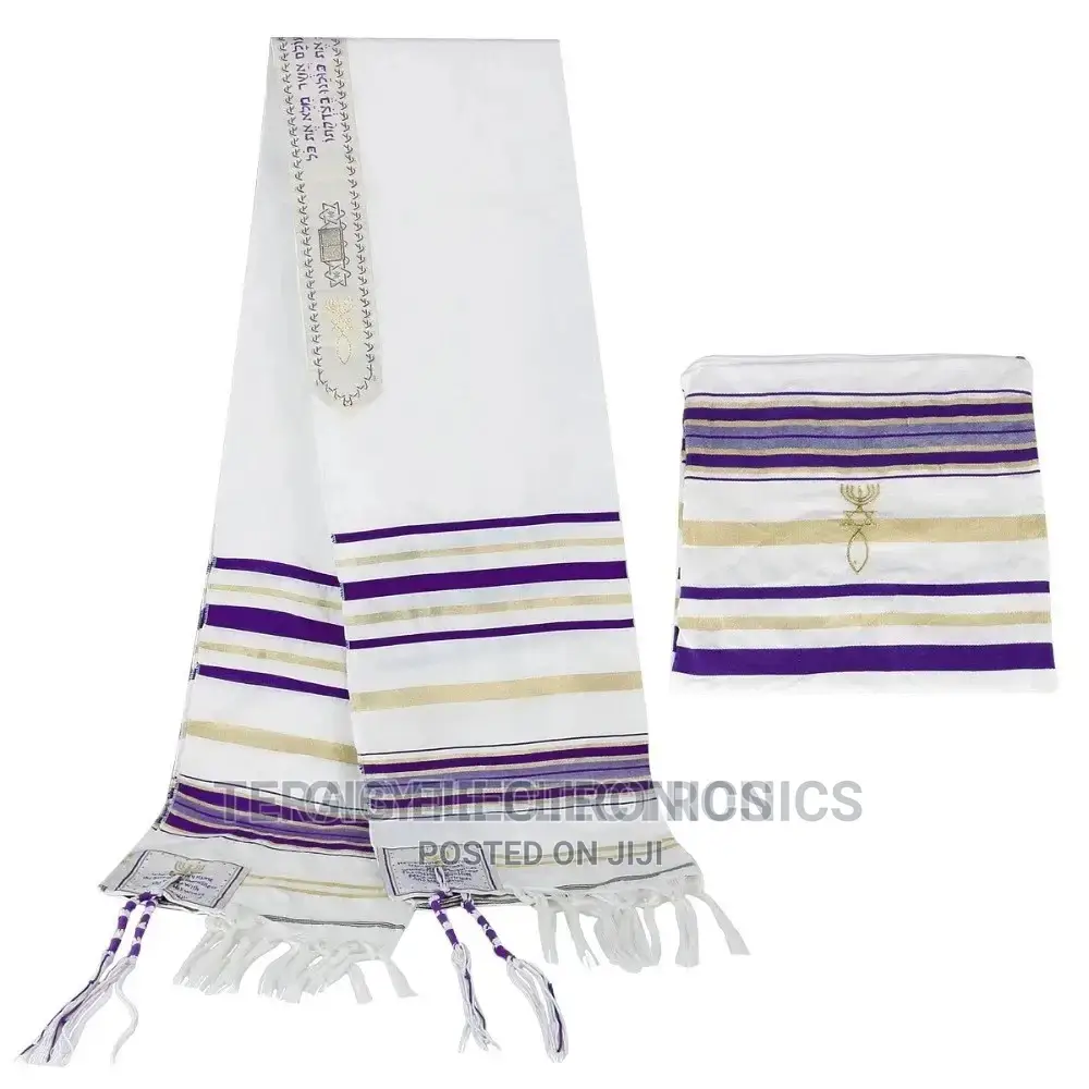 Prayer Shawl Tallit 55x180cm Medium Size - Purple