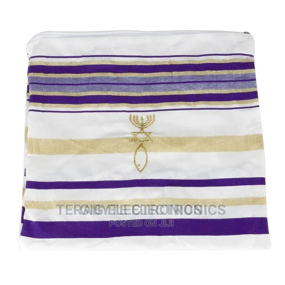 Prayer Shawl Tallit 55x180cm Medium Size - Purple