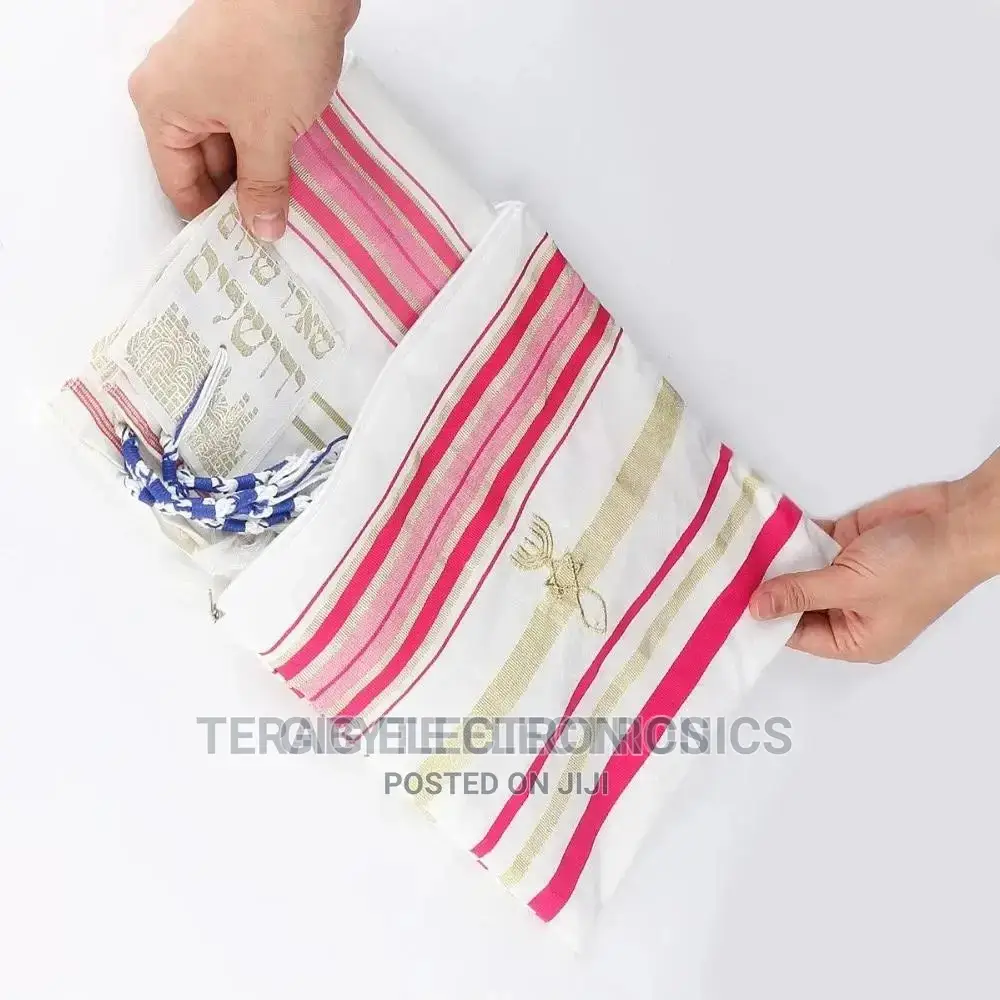 Prayer Shawl Tallit 55x180cm Medium Size - Pink