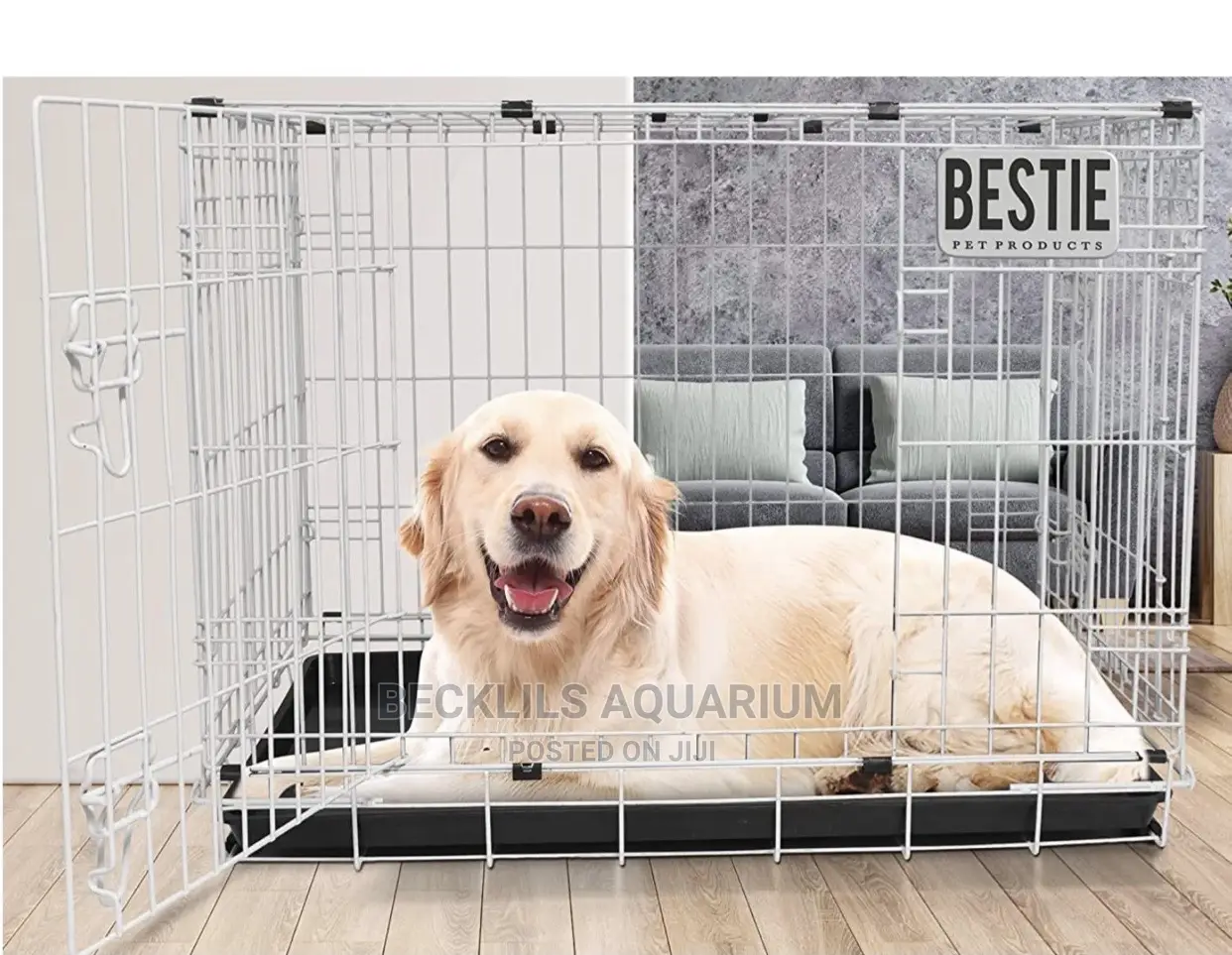 30 Inches Metallic Indoor Dog Cages and Accessories