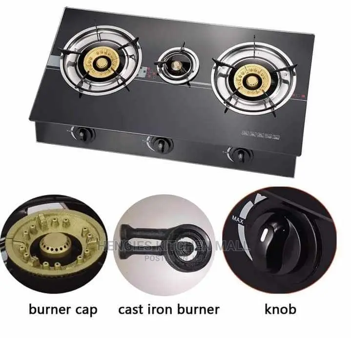 Lefon 3burner Gas Stove (Glass Top)