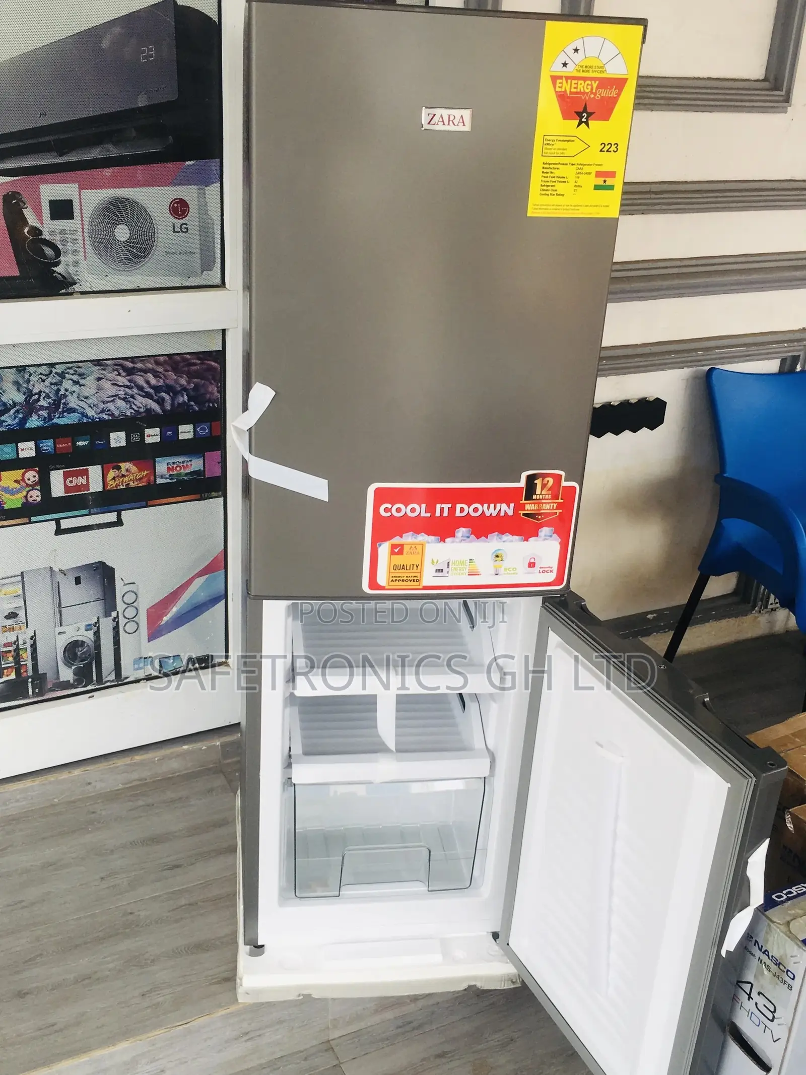 Quality Bottomfreezer Fridge Doubledoor Zara-240bf 201L