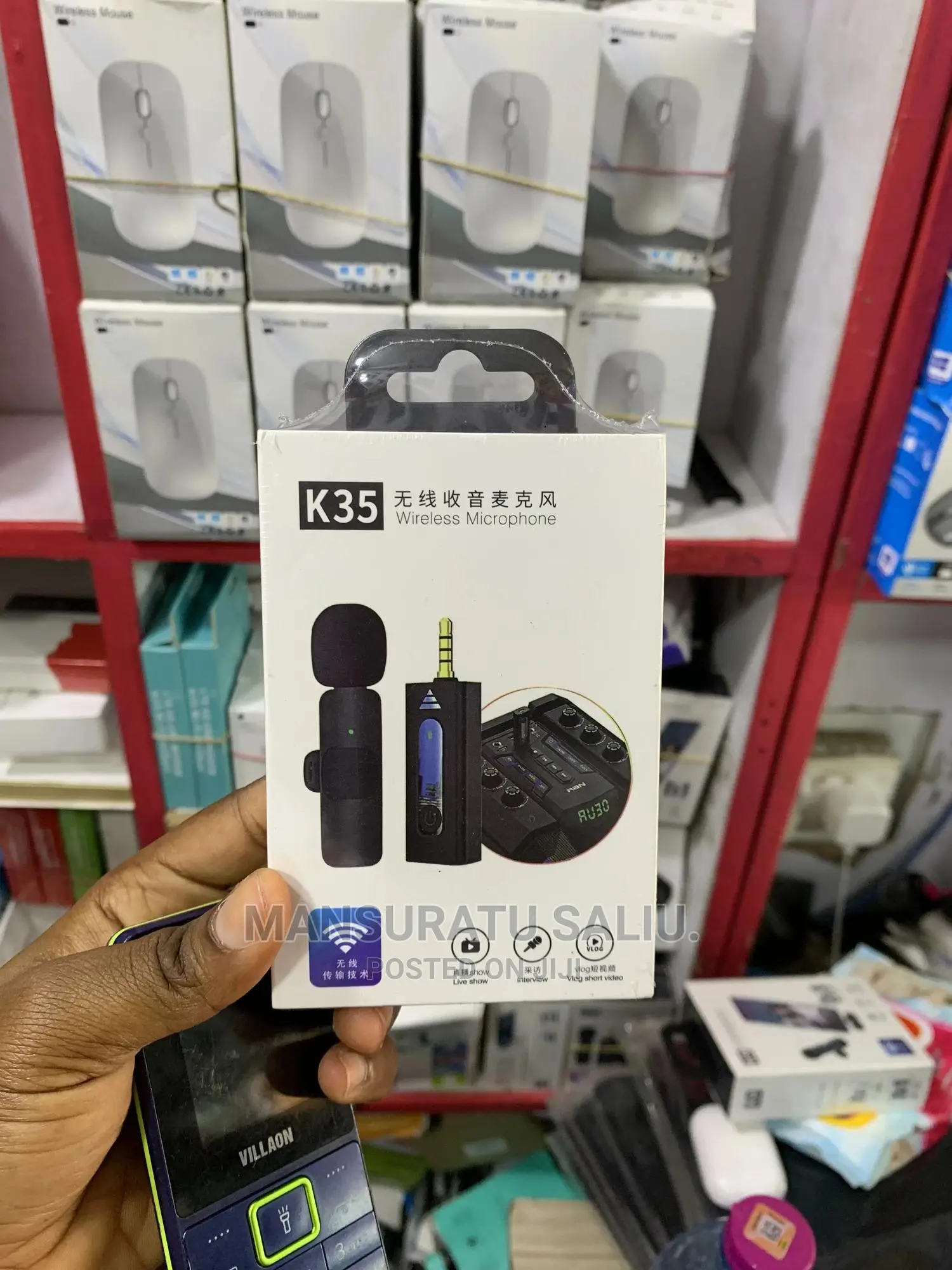 Wireless Microphone 3.5m Round Jack Automatic
