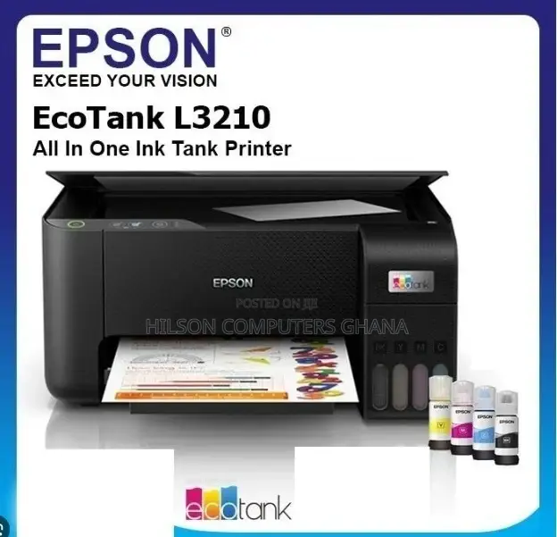 Epson Ecotank L3210 A4 All-in-One Ink Tank Printer – Black