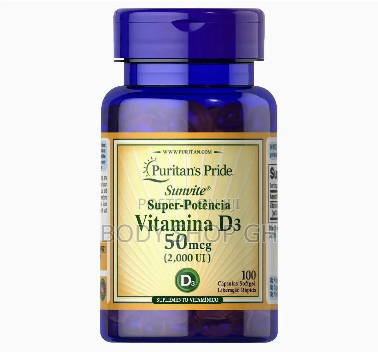 Puritan's Pride Vitamin D3 2000 IU-100 Softgels