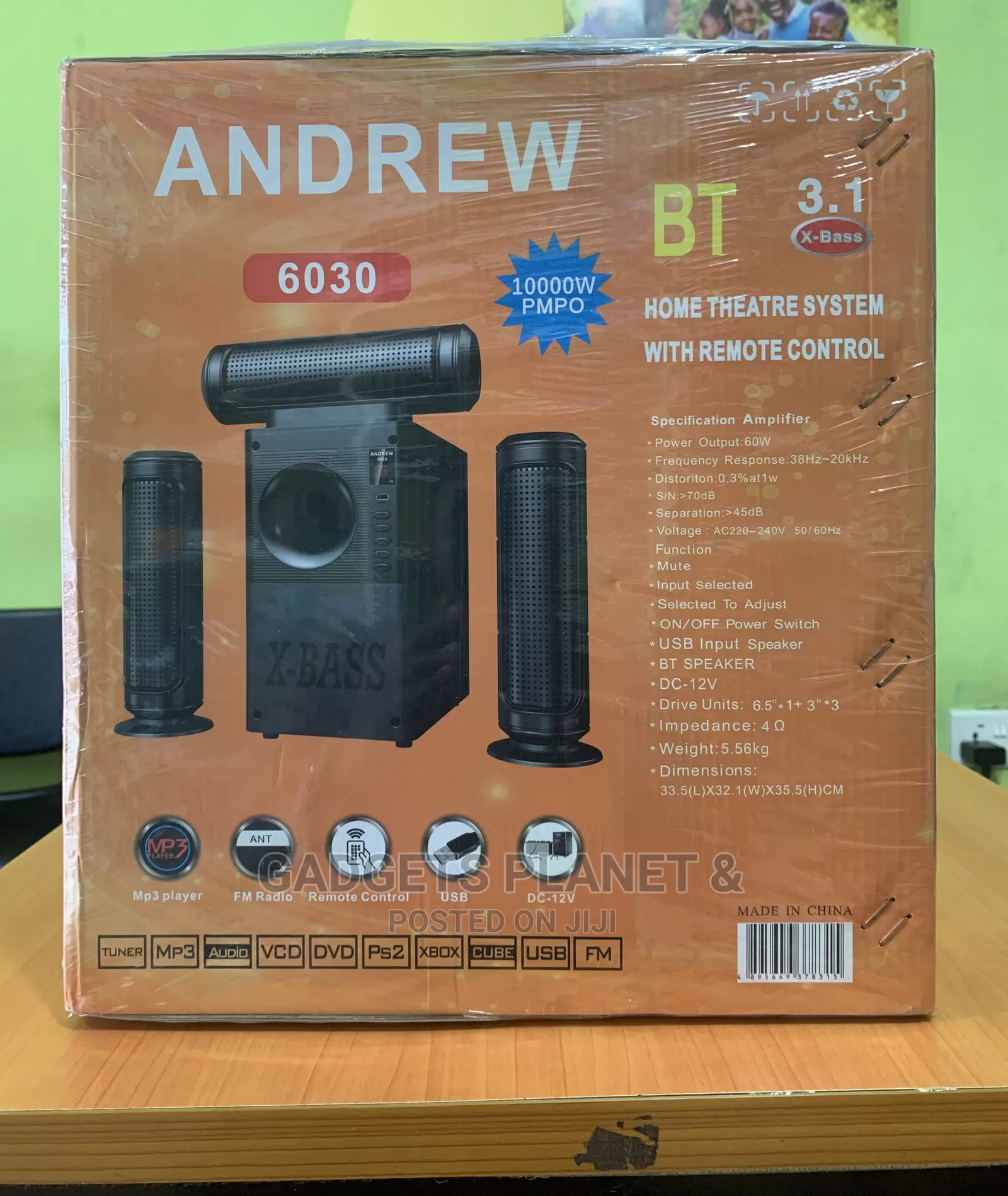 Super Bass Bluetooth Home Theatre System With Remote Control