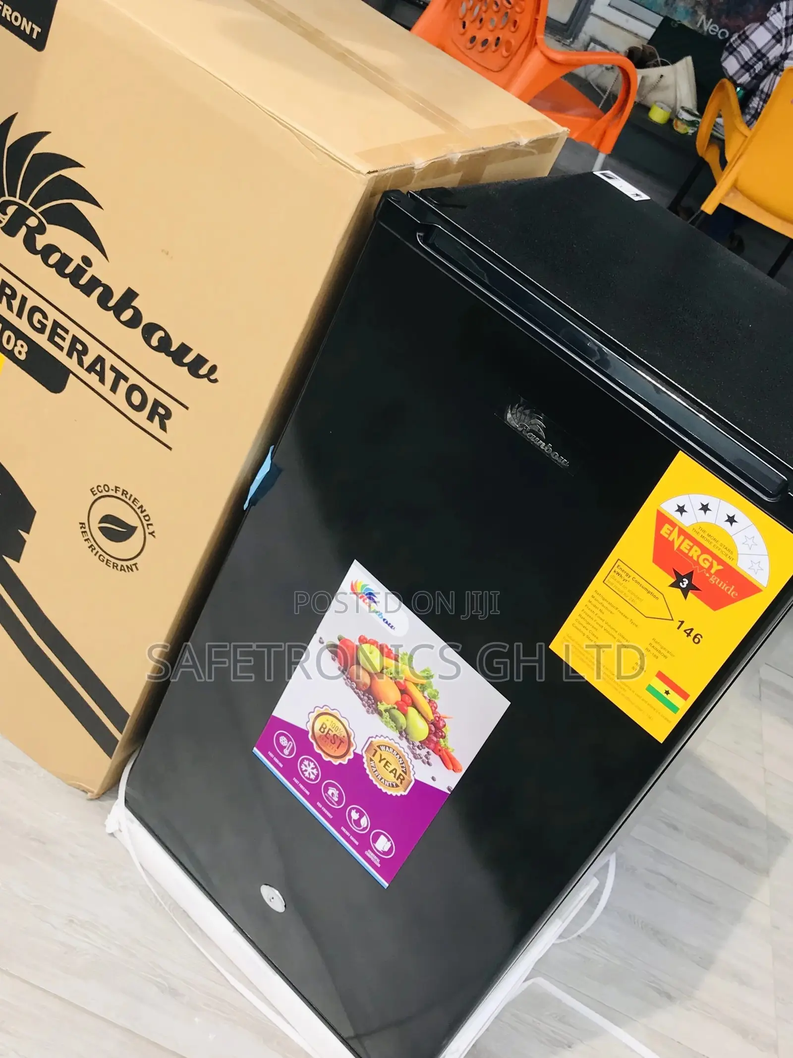 Topfreezer Singledoor Tabletop RF-108 Rainbow Fridge
