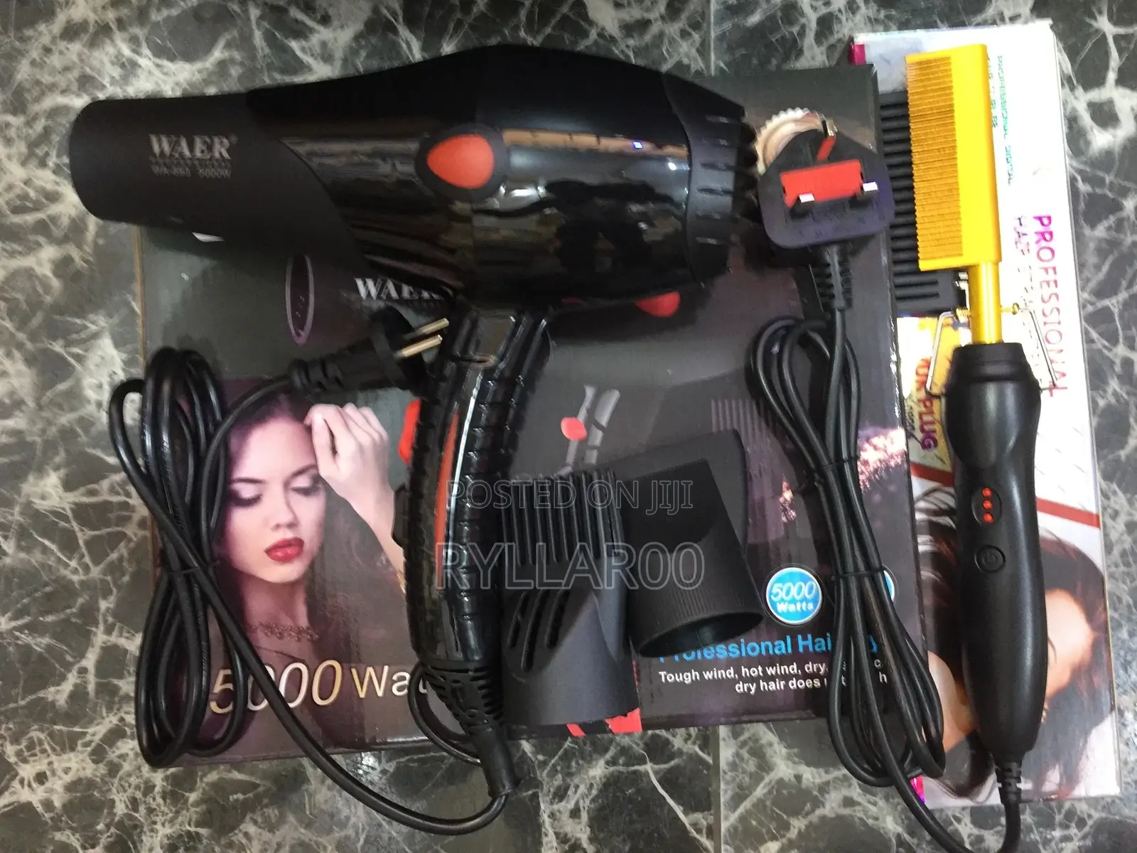 Professional Hair Dryer and Hotcomb